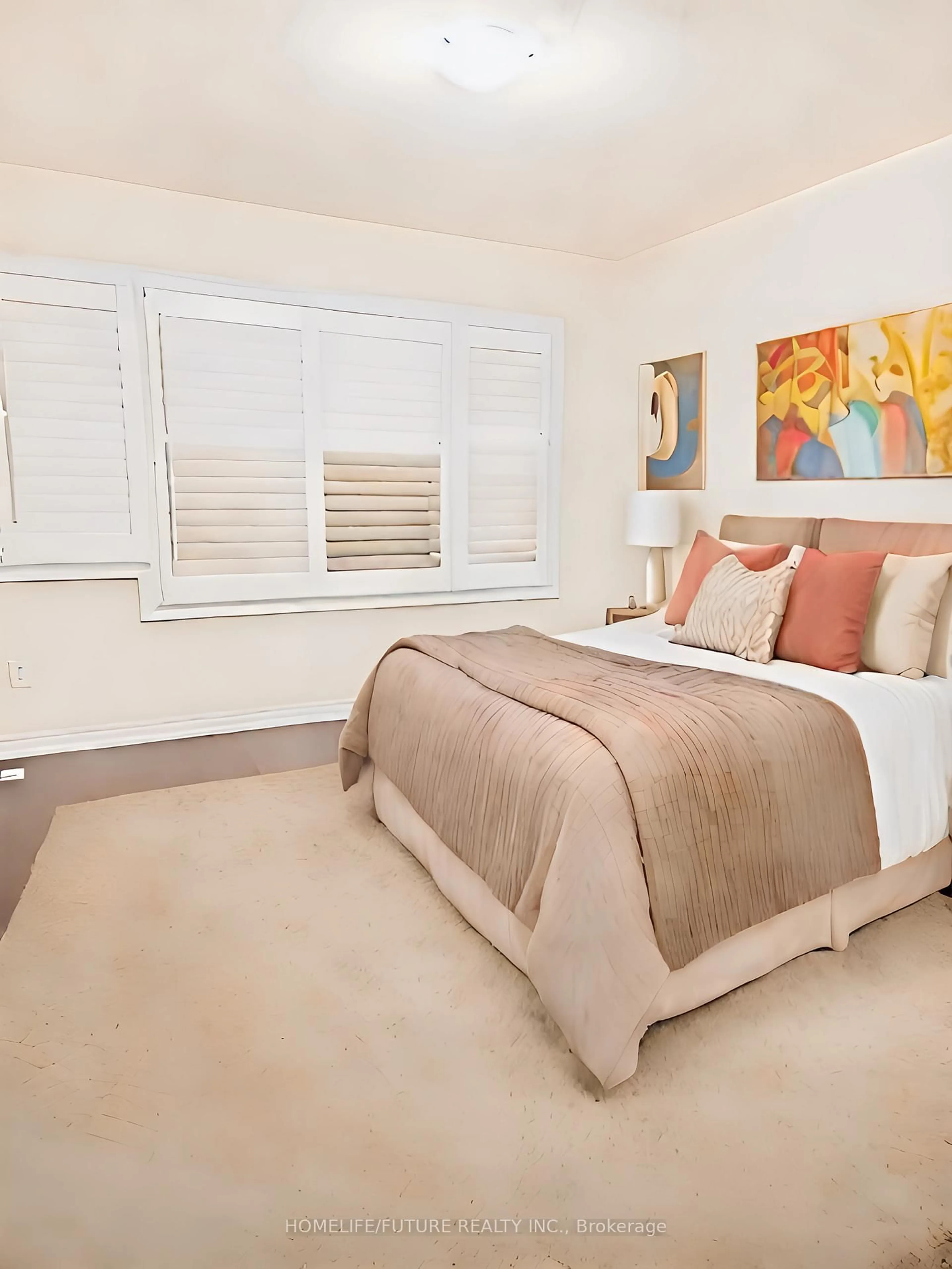 Bedroom with bed, carpet floor for 2426 Hibiscus Dr, Pickering Ontario L1X 0G7