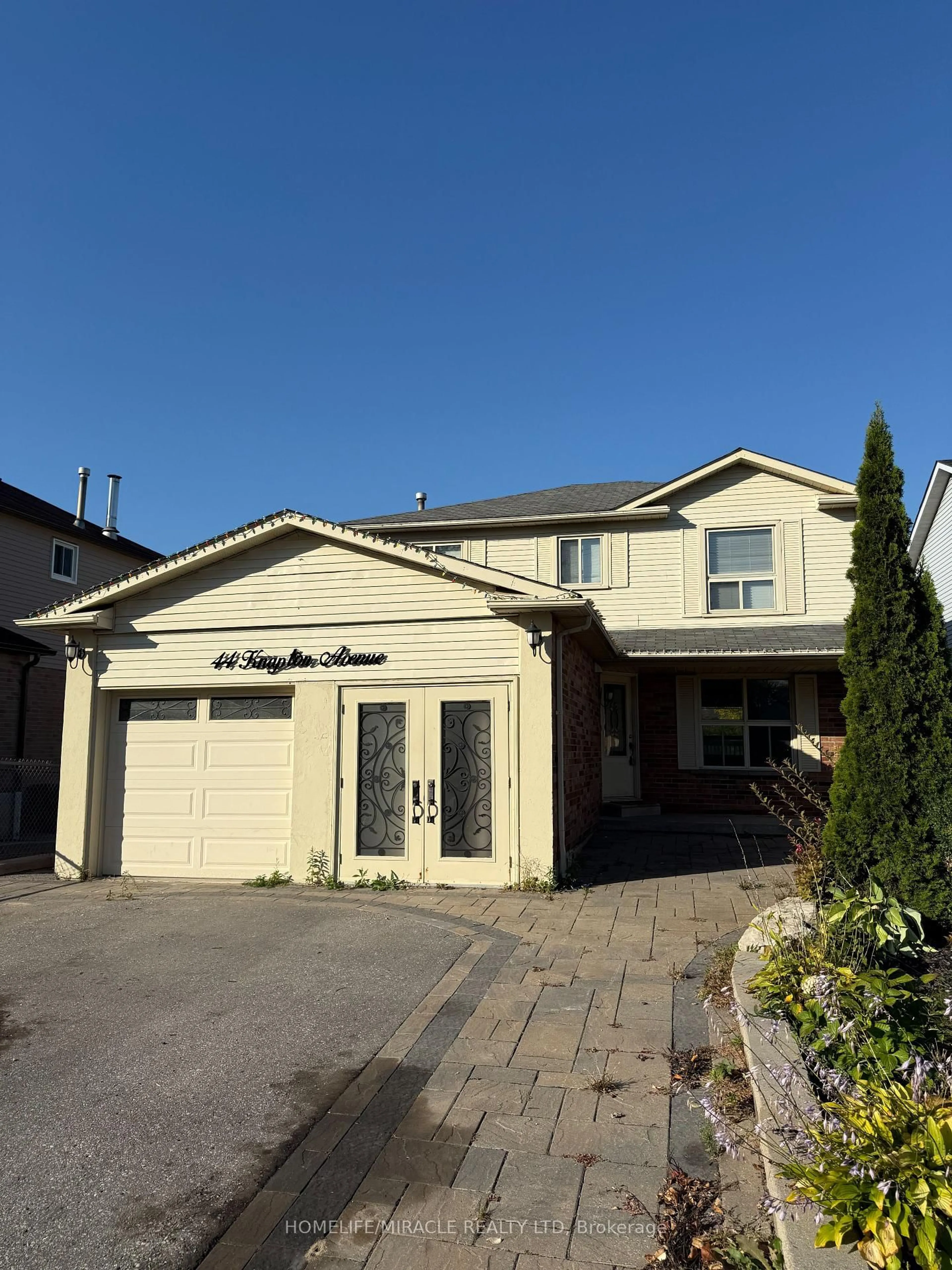 Home with vinyl exterior material, street for 44 Knapton Ave, Ajax Ontario L1S 5W1