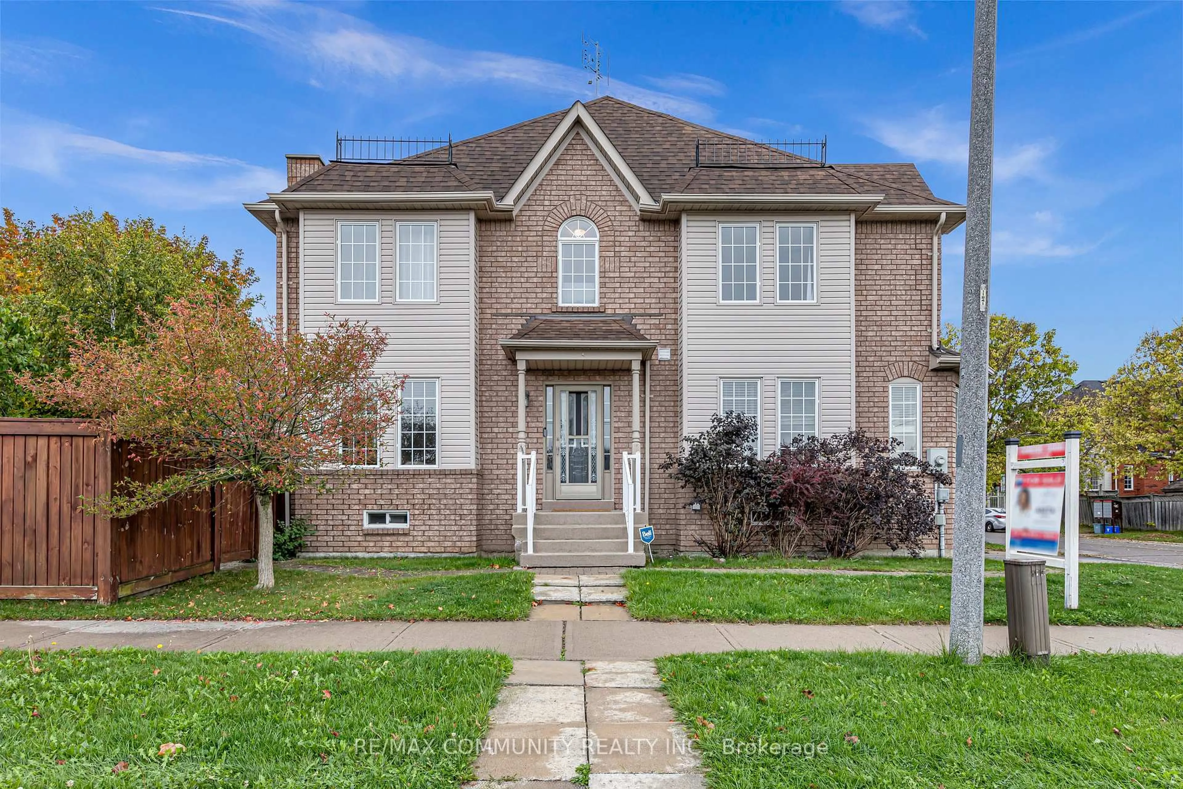 Home with brick exterior material, street for 1 Playfair Rd, Whitby Ontario L1N 9S8