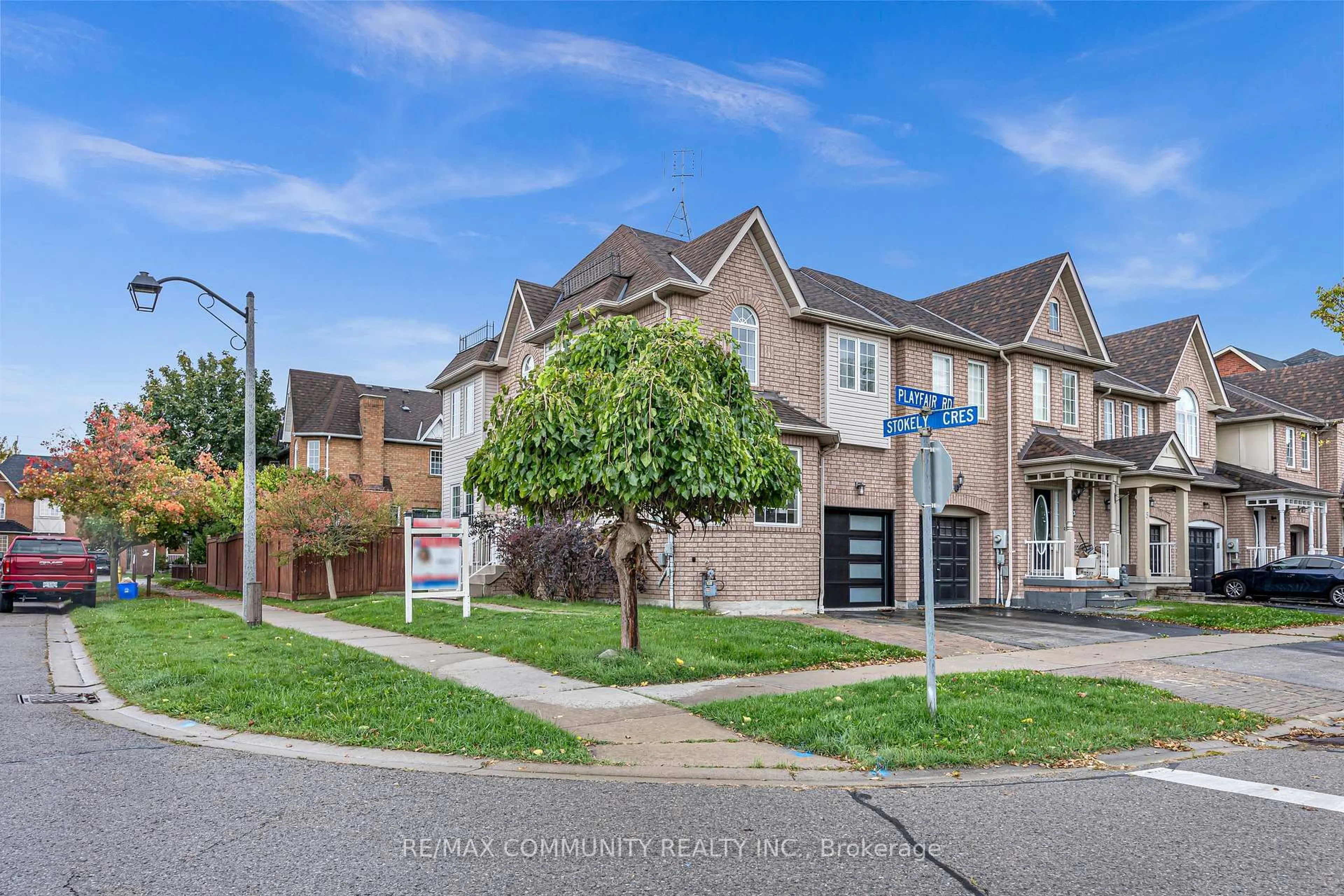 Home with brick exterior material, street for 1 Playfair Rd, Whitby Ontario L1N 9S8
