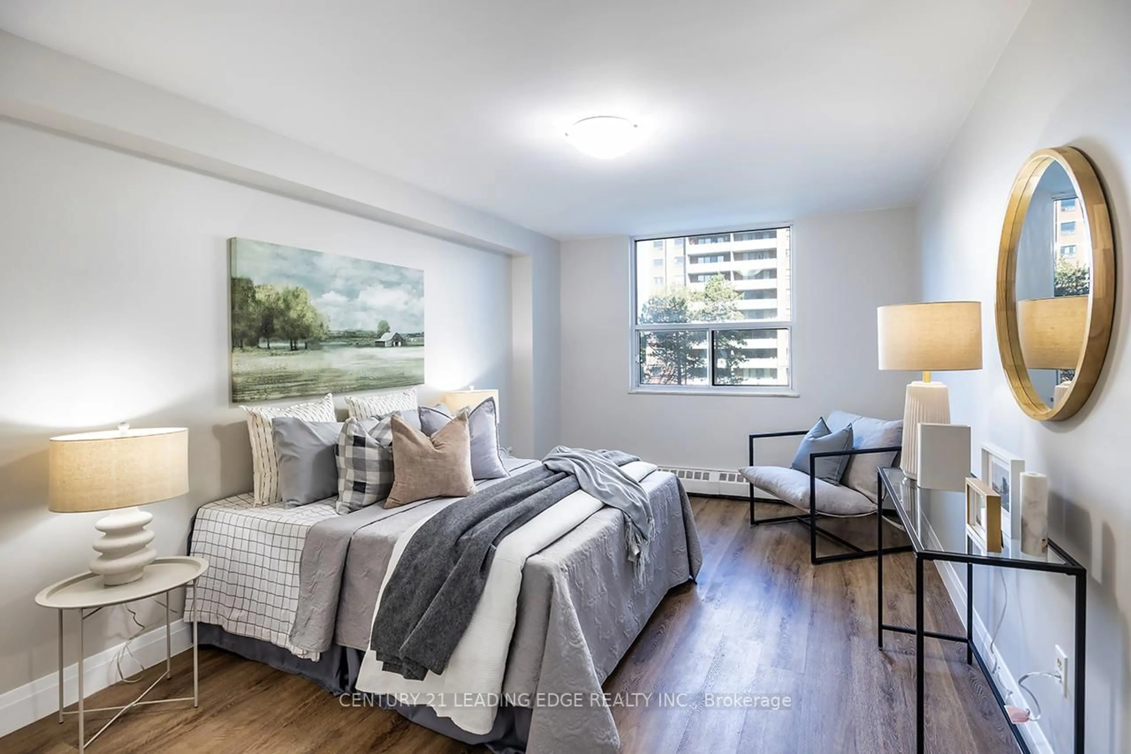 Bedroom with bed, unknown for 101 Prudential Dr #304, Toronto Ontario M1P 4S5