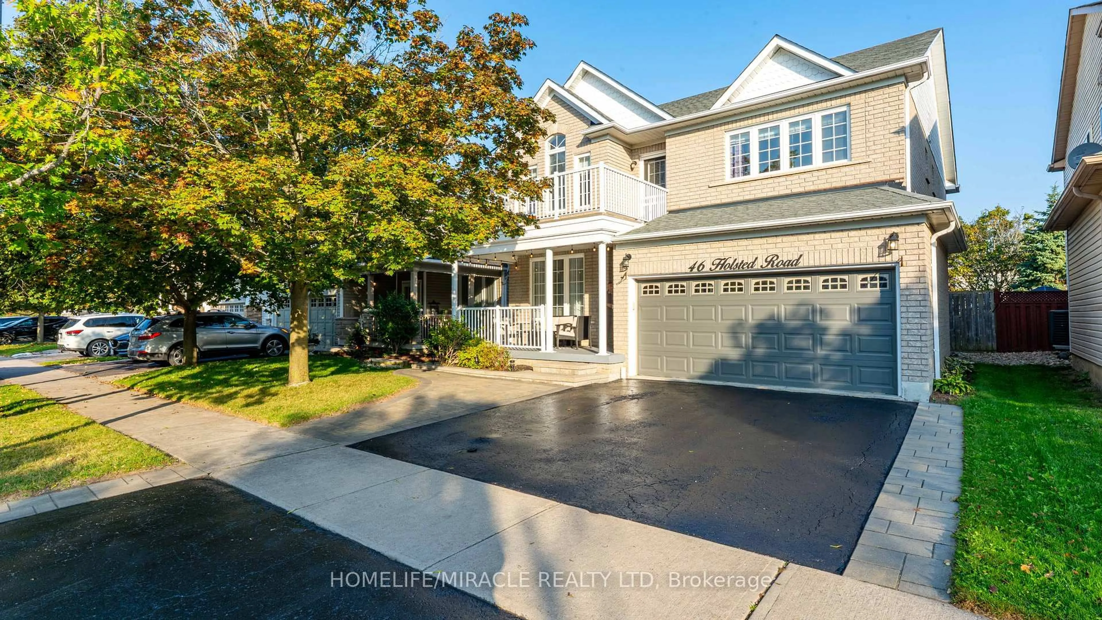 Home with vinyl exterior material, street for 46 Holsted Rd, Whitby Ontario L1M 2B9