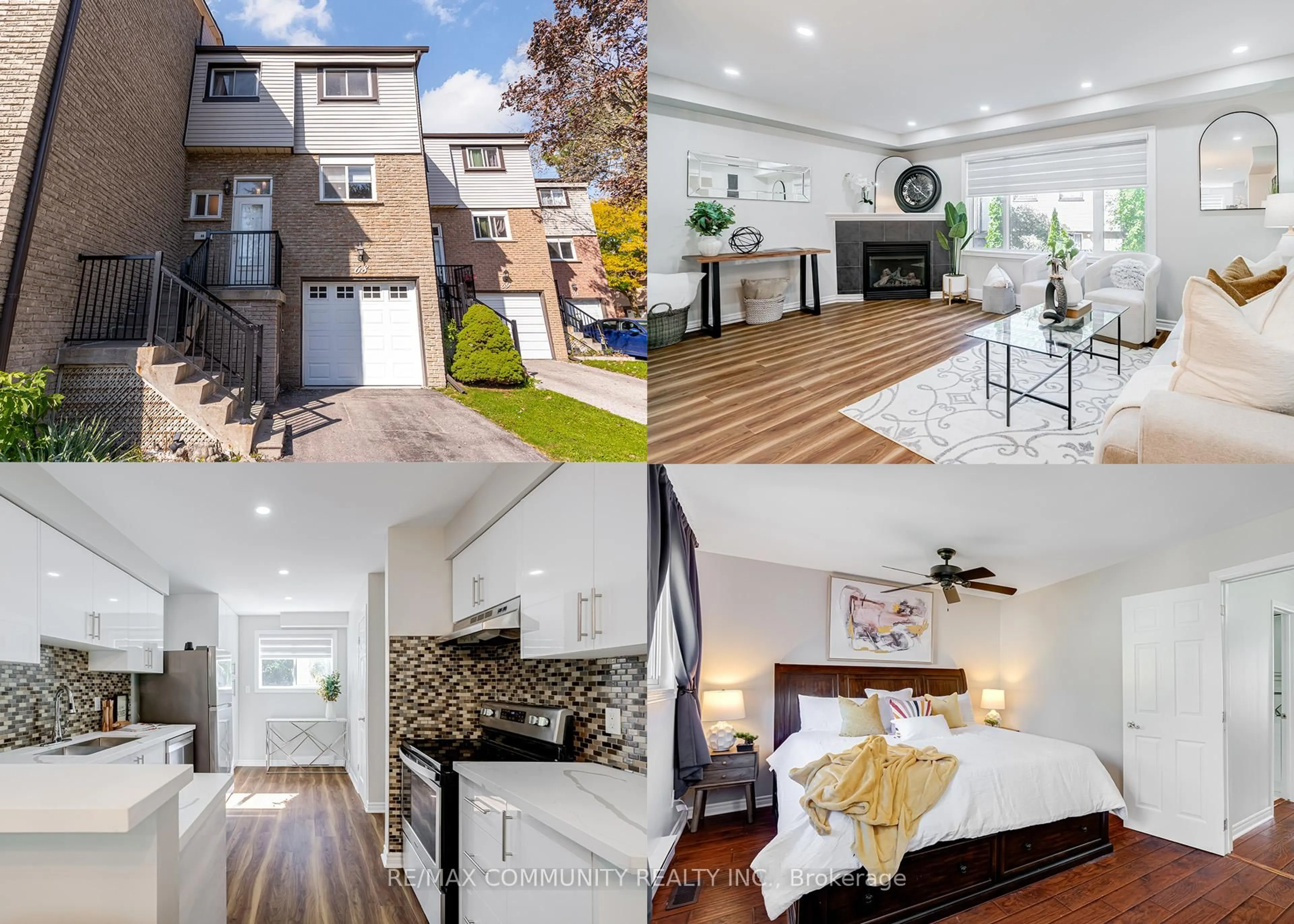 Open concept kitchen, wood/laminate floor for 1945 Denmar Rd #68, Pickering Ontario L1V 3E2