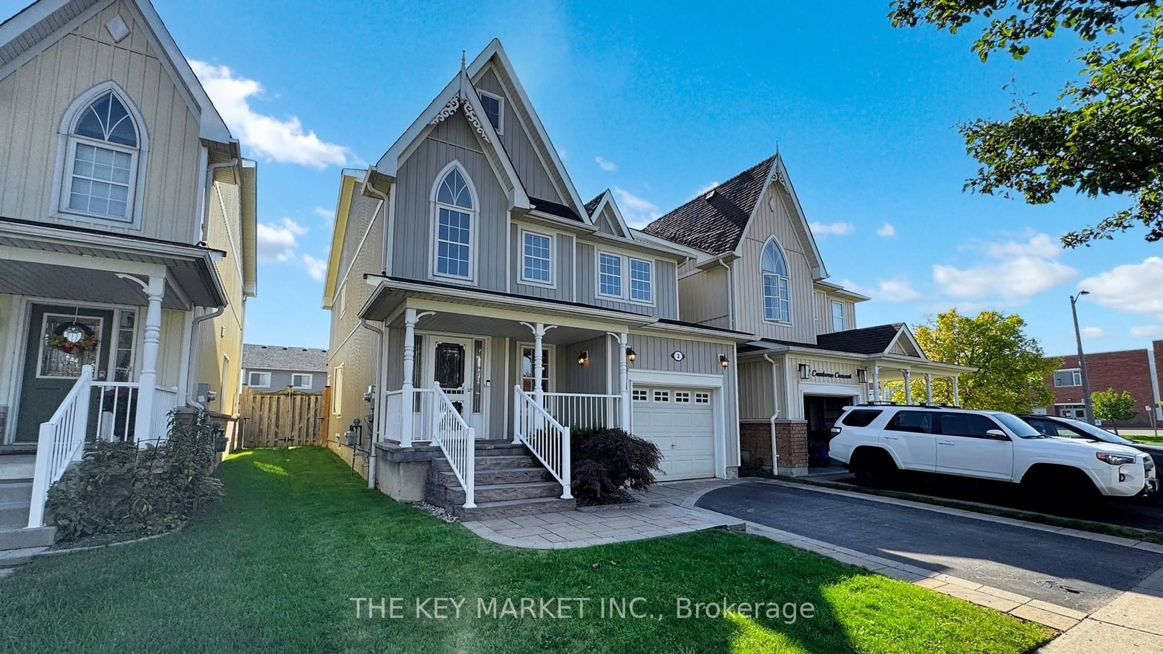Home with vinyl exterior material, street for 3 Cranborne Cres, Whitby Ontario L1M 2M2