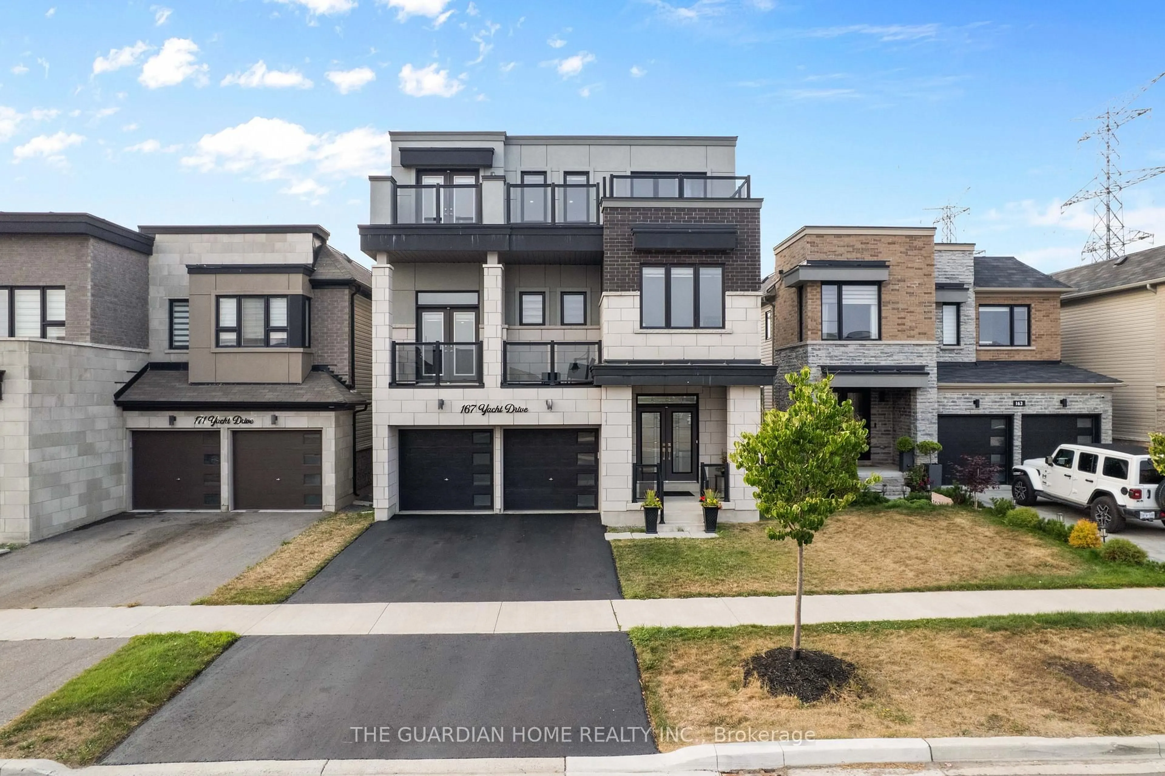 Home with brick exterior material, street for 167 Yacht Dr, Clarington Ontario L1C 1Z8