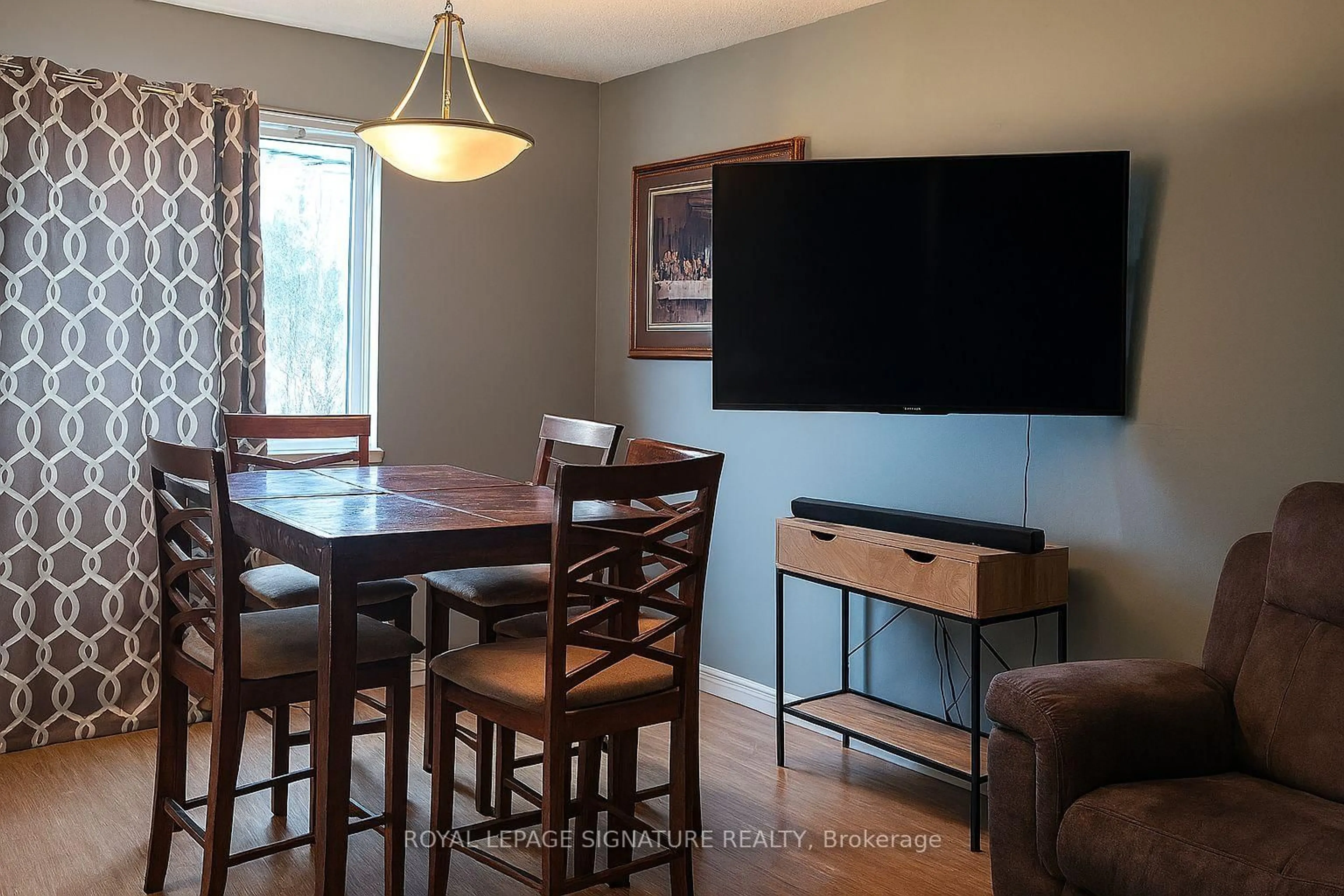 Dining room, wood/laminate floor for 44 Parker Cres, Ajax Ontario L1S 3R5