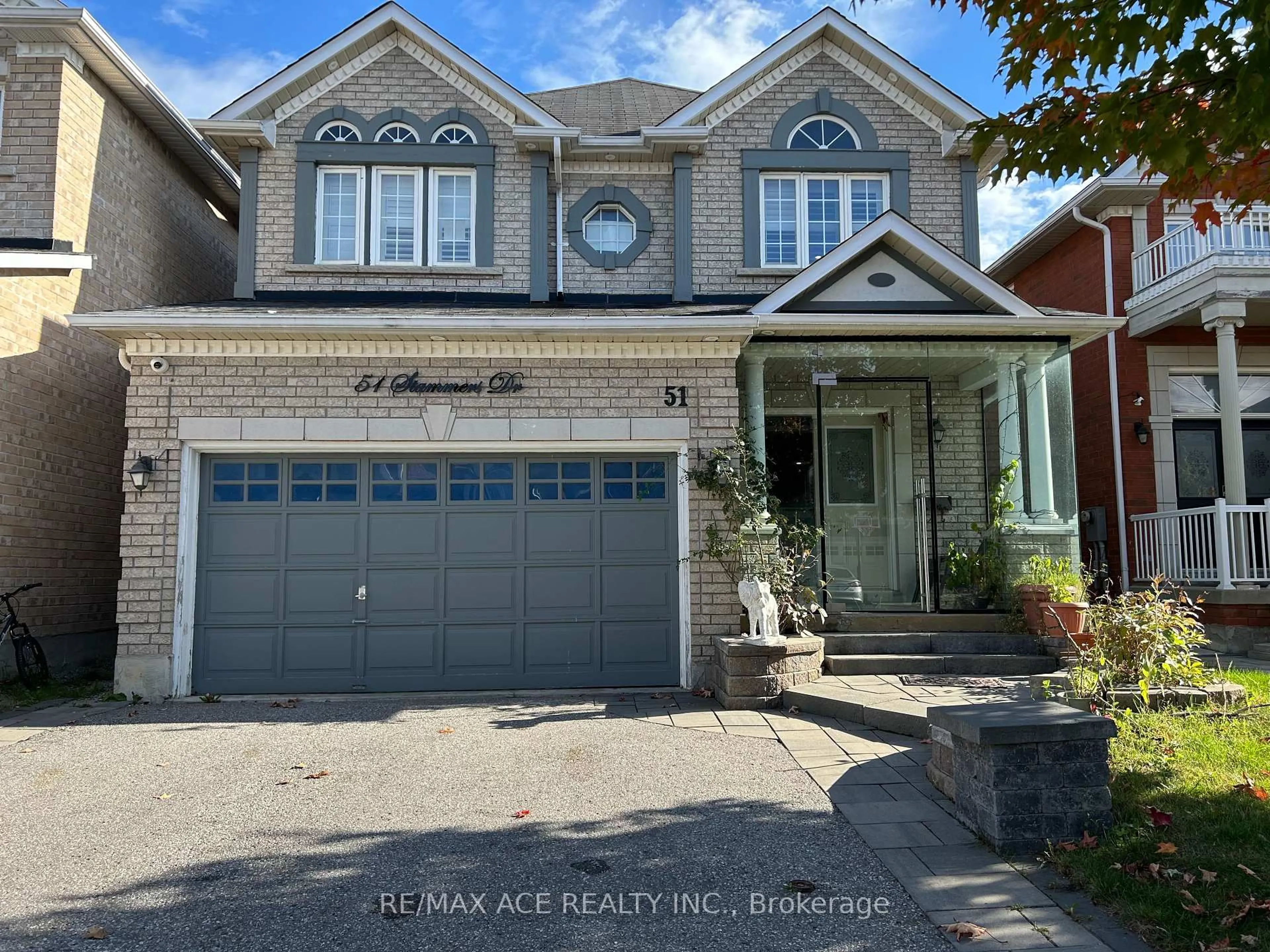 Home with brick exterior material, street for 51 Stammers Dr, Ajax Ontario L1T 0L5