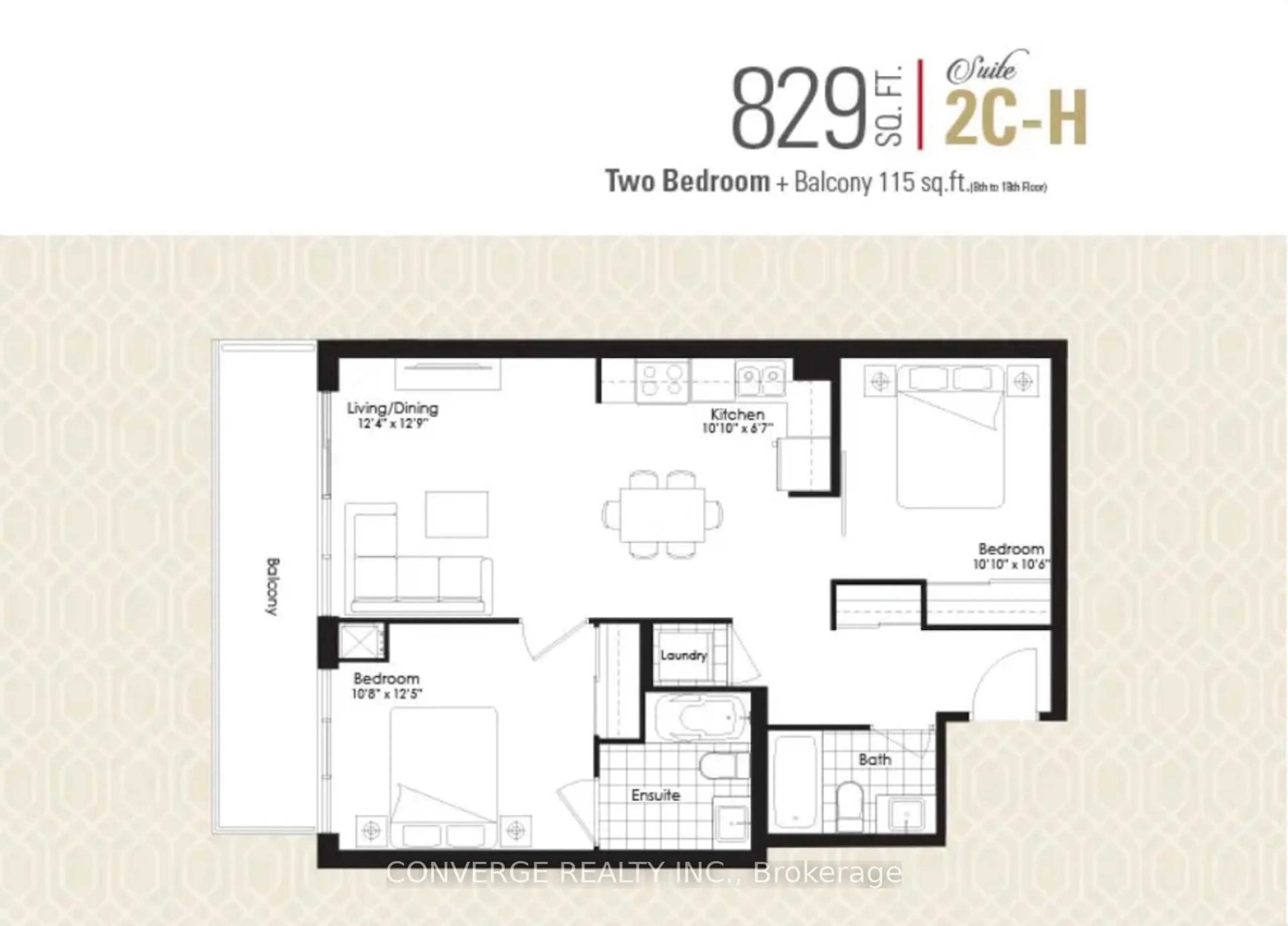 Floor plan for 3220 Sheppard Ave #1310, Toronto Ontario M1T 0B7