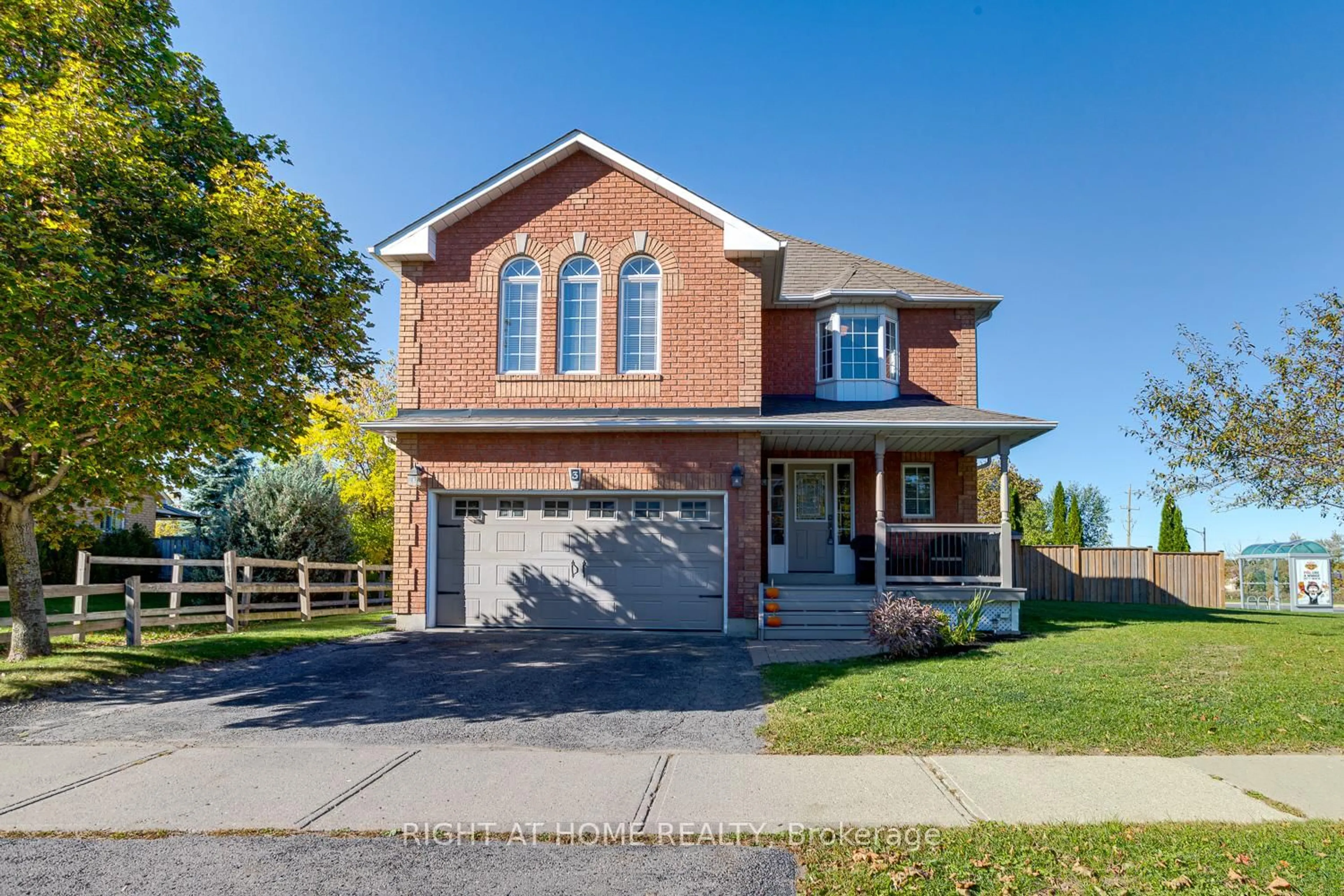 Home with brick exterior material, street for 3 Greenway Blvd, Scugog Ontario L9L 1S9
