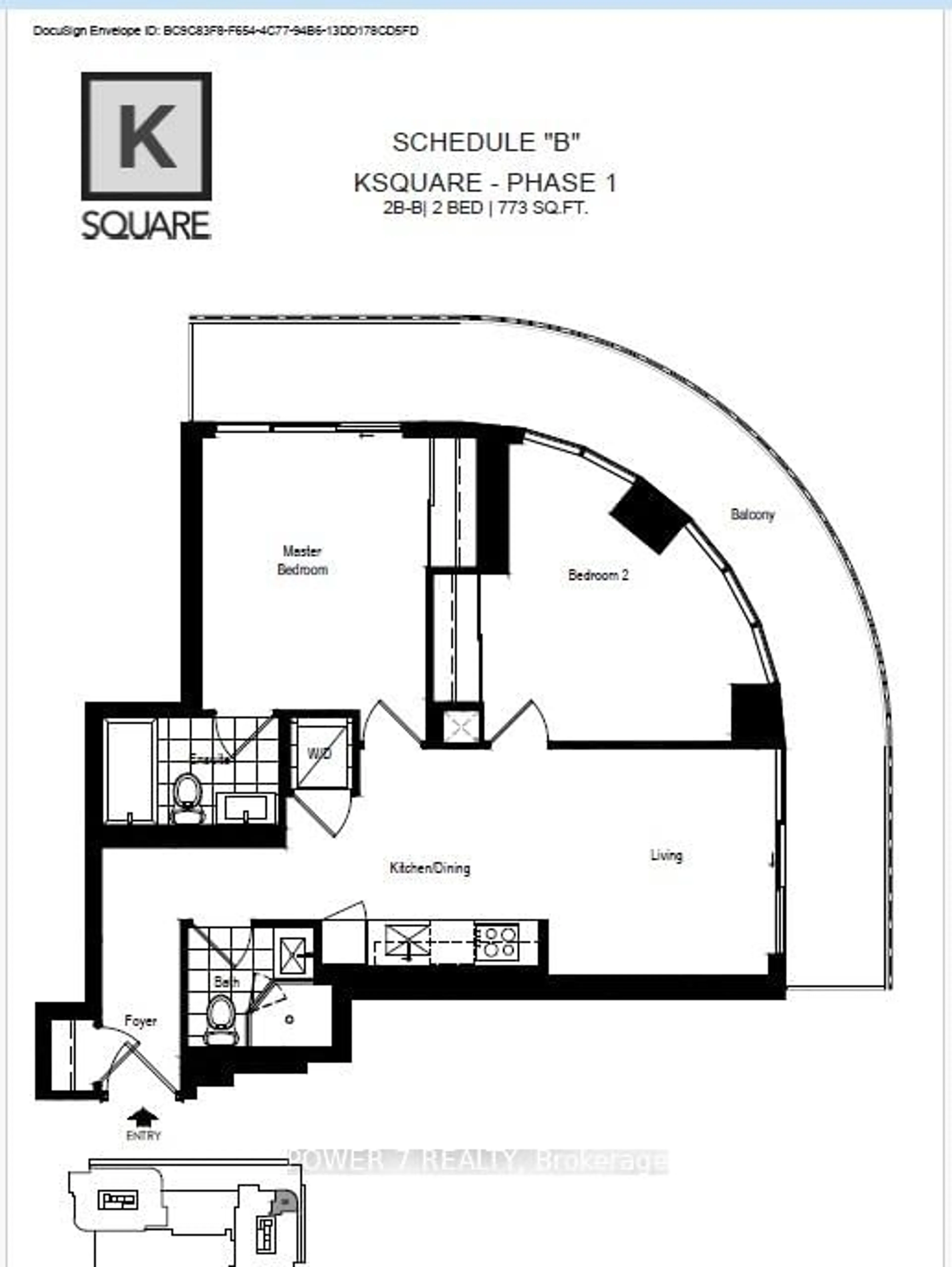 Floor plan for 2033 Kennedy Rd Rd #3605, Toronto Ontario M4J 1Y6