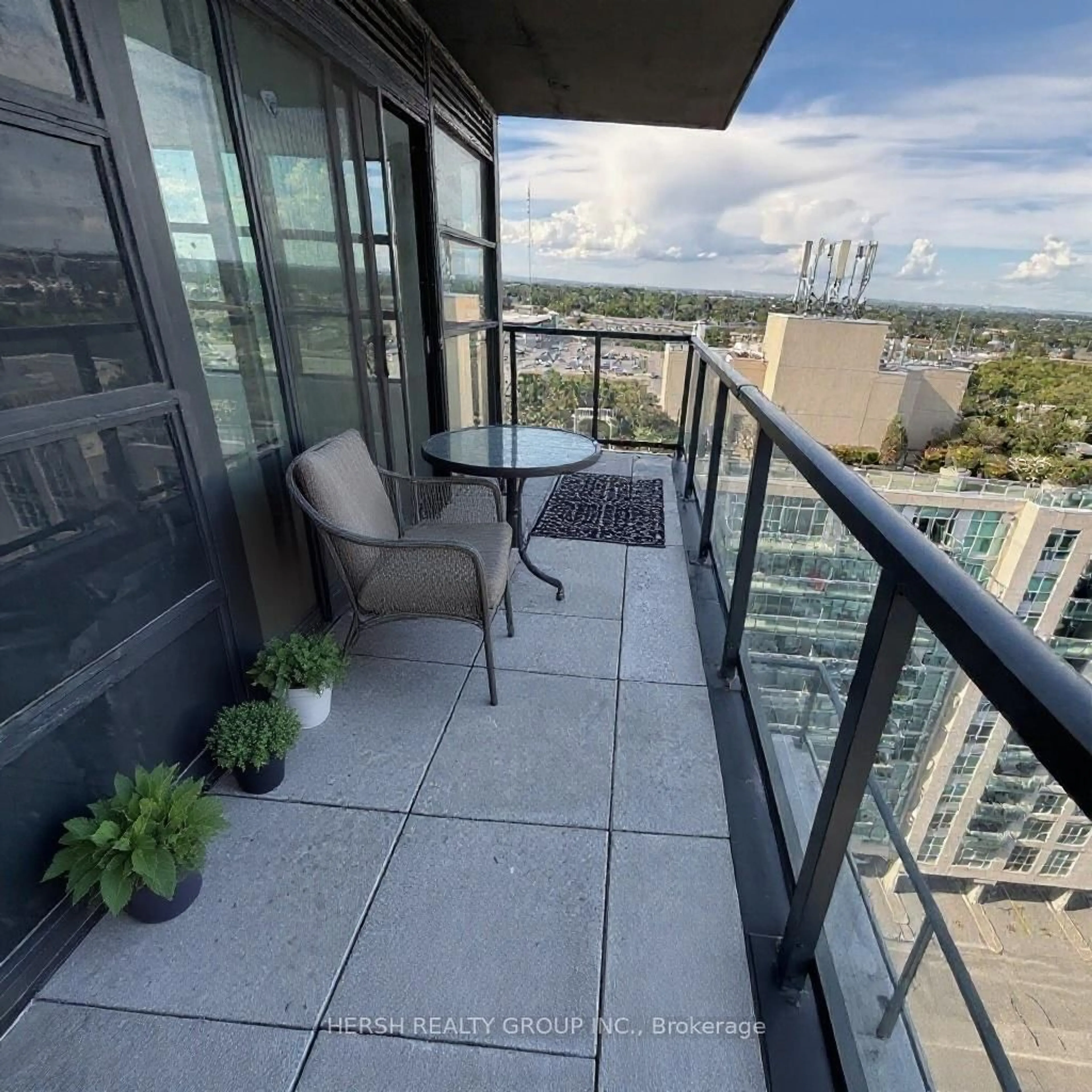 Balcony in the apartment, city buildings view from balcony for 1606 Charles St #1302, Whitby Ontario L1N 0P1