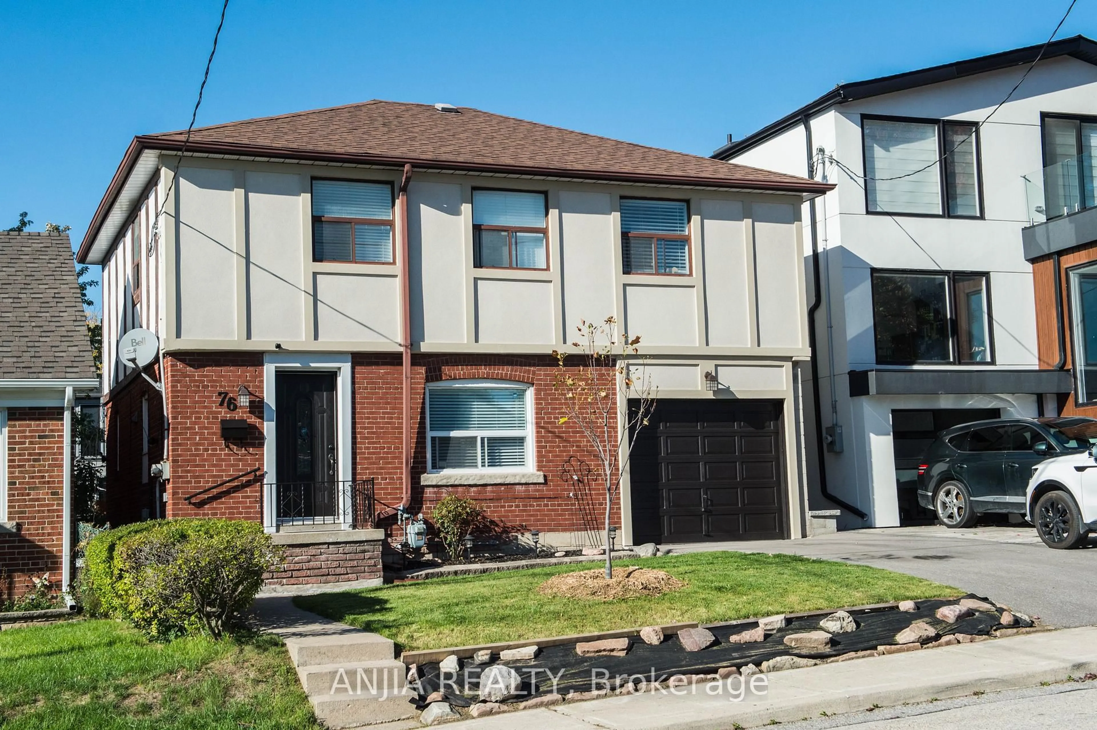 Home with brick exterior material, street for 76 Adair Rd, Toronto Ontario M4B 1V7