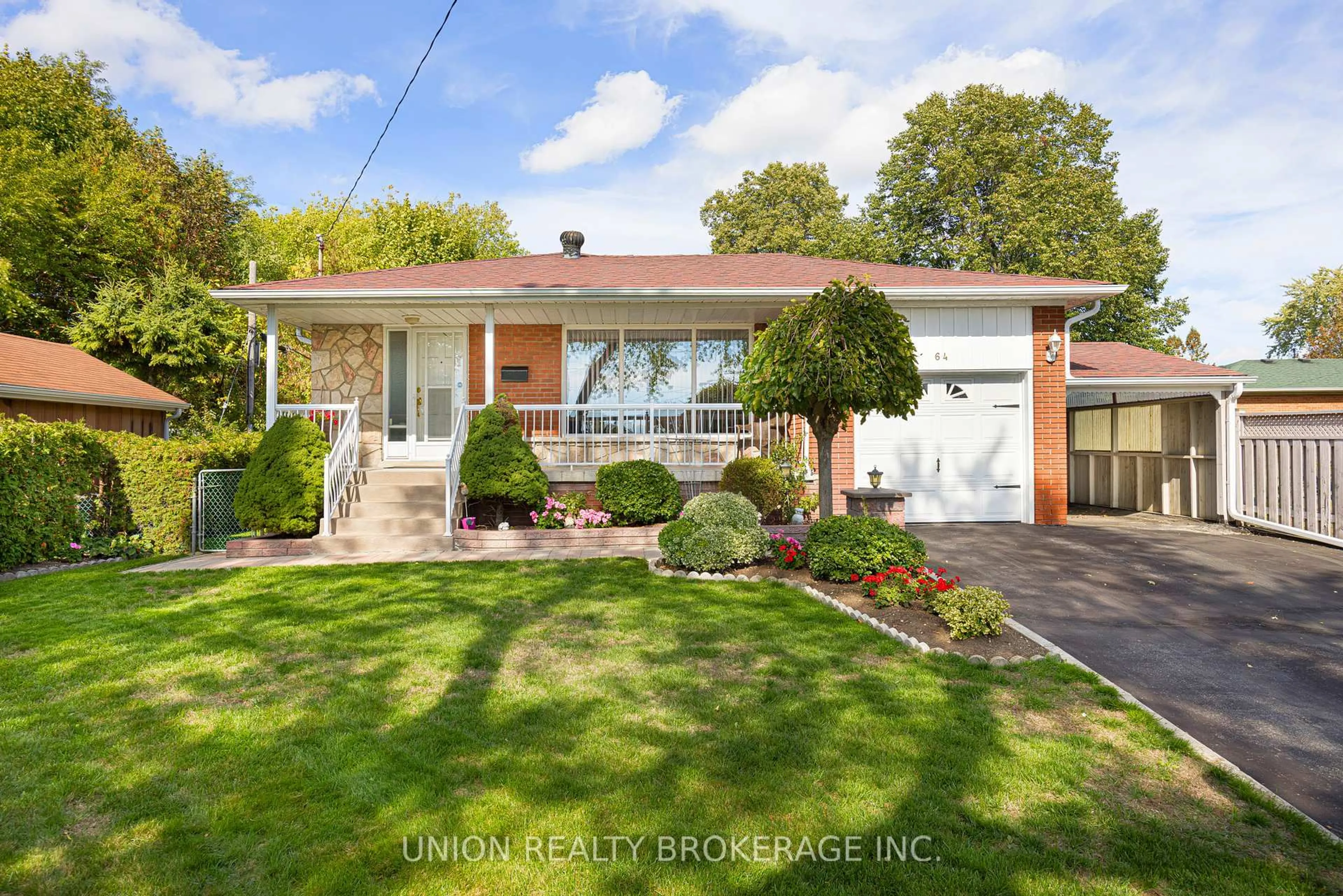 Home with brick exterior material, street for 64 Rodda Blvd, Toronto Ontario M1E 2Z8