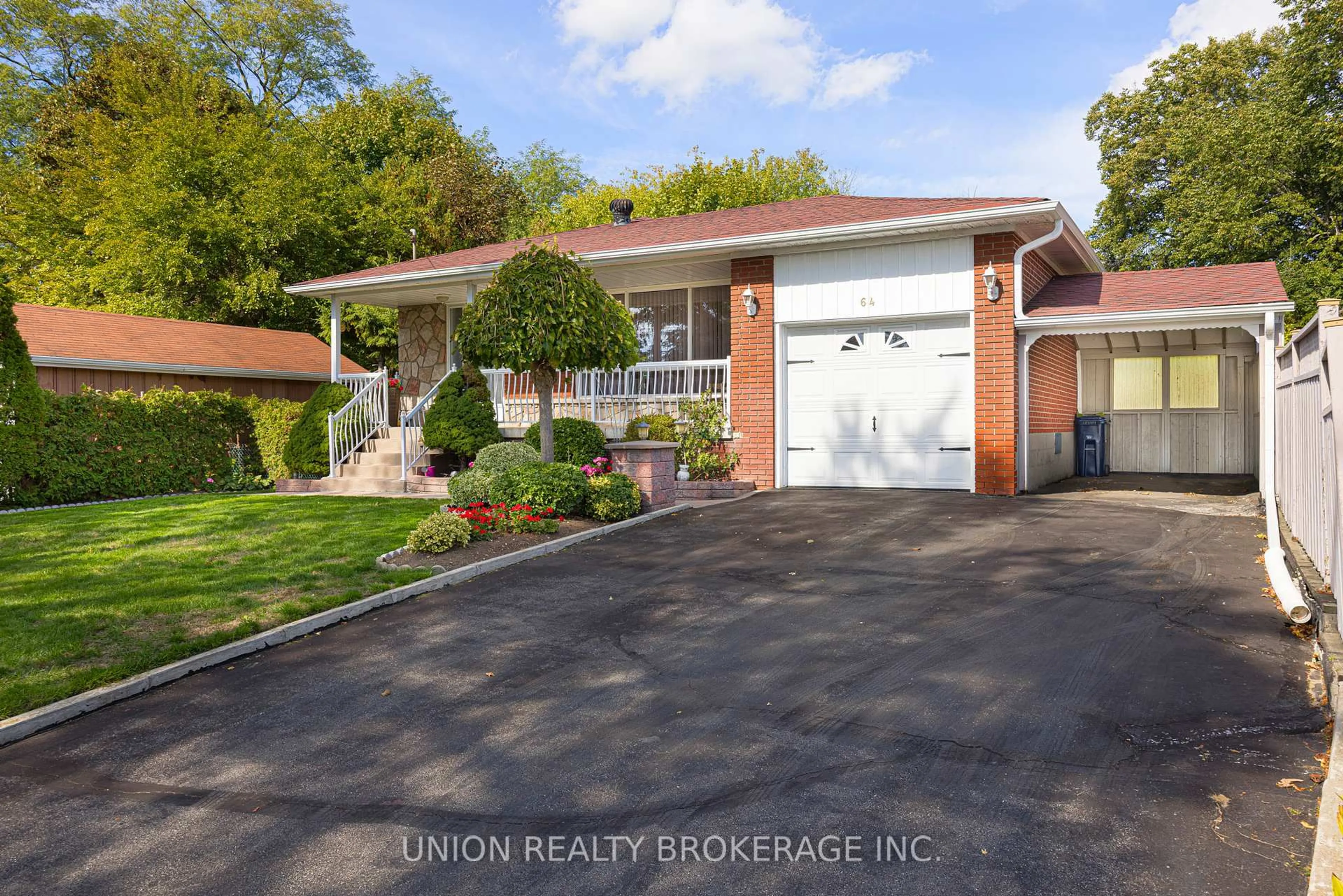 Home with brick exterior material, street for 64 Rodda Blvd, Toronto Ontario M1E 2Z8