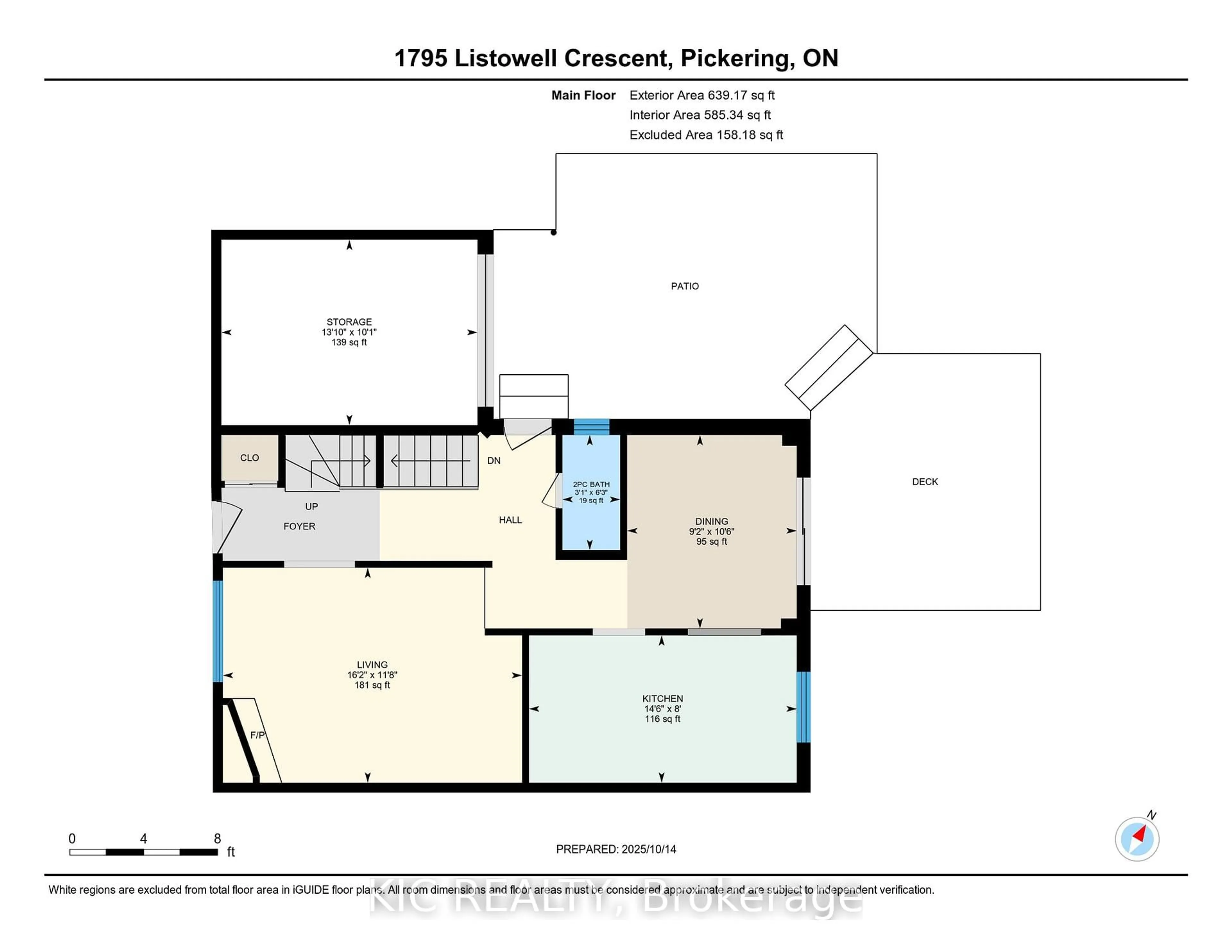 Floor plan for 1795 Listowell Cres, Pickering Ontario L1V 2Y2