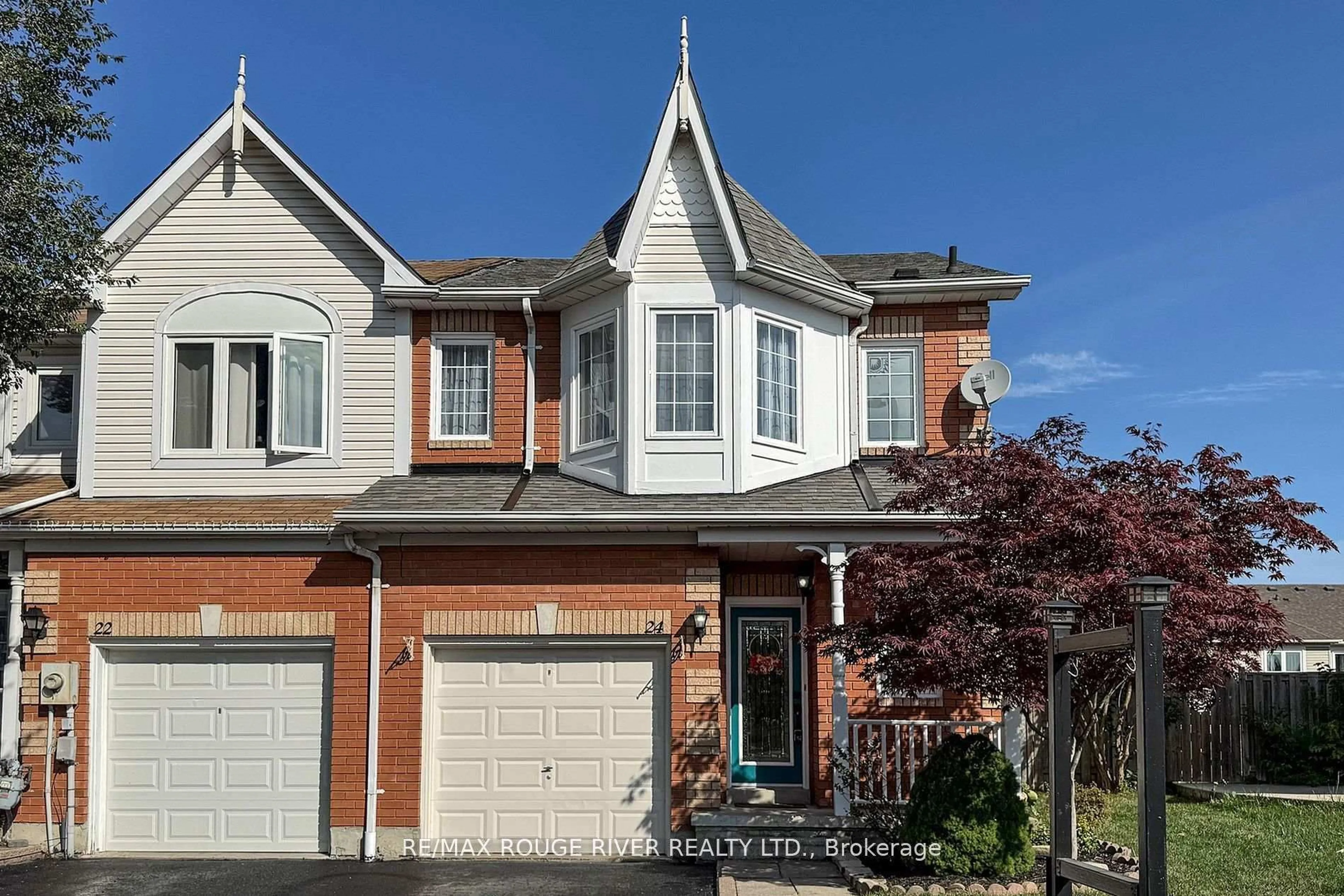 Home with brick exterior material, street for 24 Jays Dr, Whitby Ontario L1R 2P6