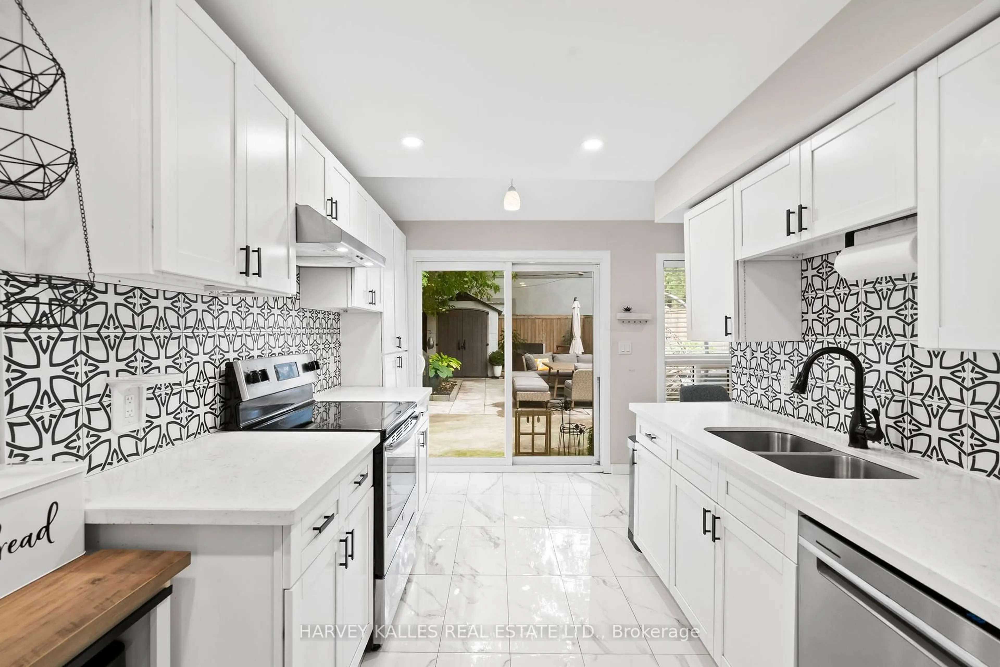 Contemporary kitchen, ceramic/tile floor for 1254 Woodbine Ave, Toronto Ontario M4C 4E6
