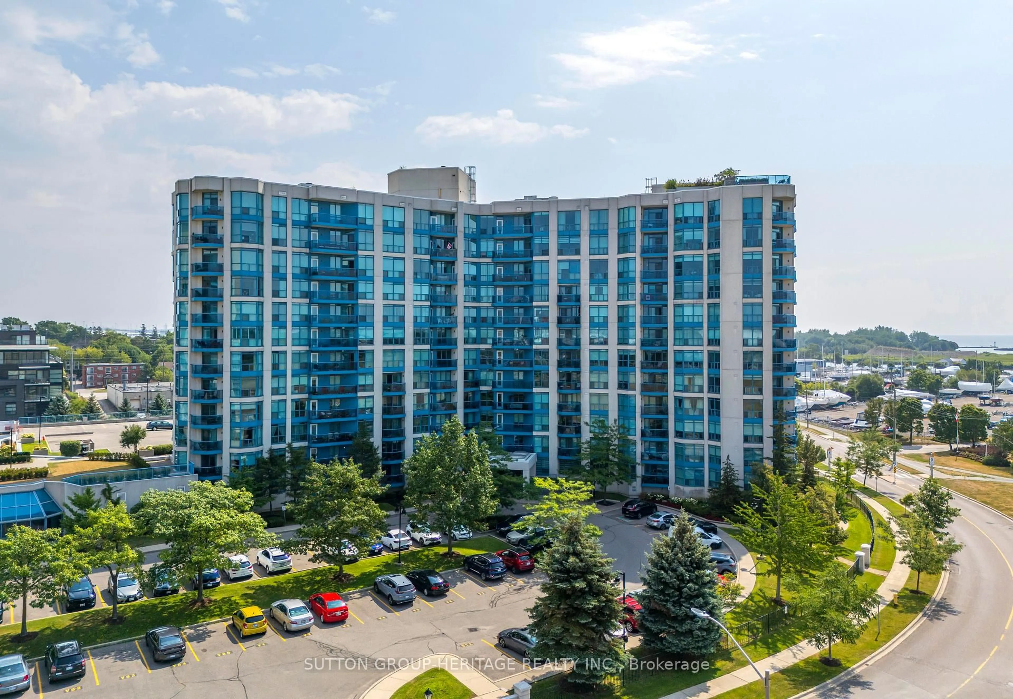 A pic from outside/outdoor area/front of a property/back of a property/a pic from drone, city buildings view from balcony for 340 Watson St #A02, Whitby Ontario L1N 9G1
