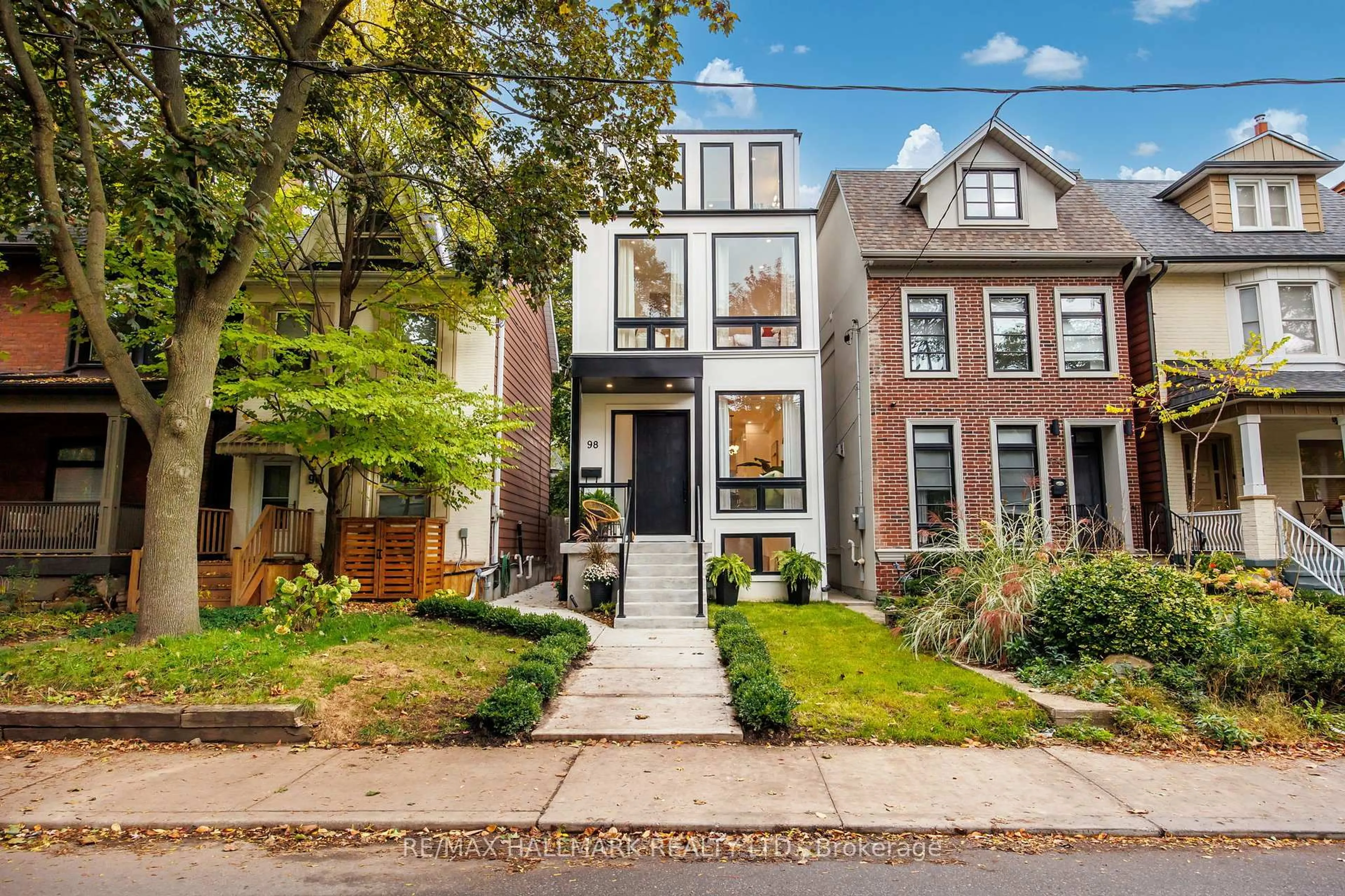 Home with brick exterior material, street for 98 Hogarth Ave, Toronto Ontario M4K 1K4