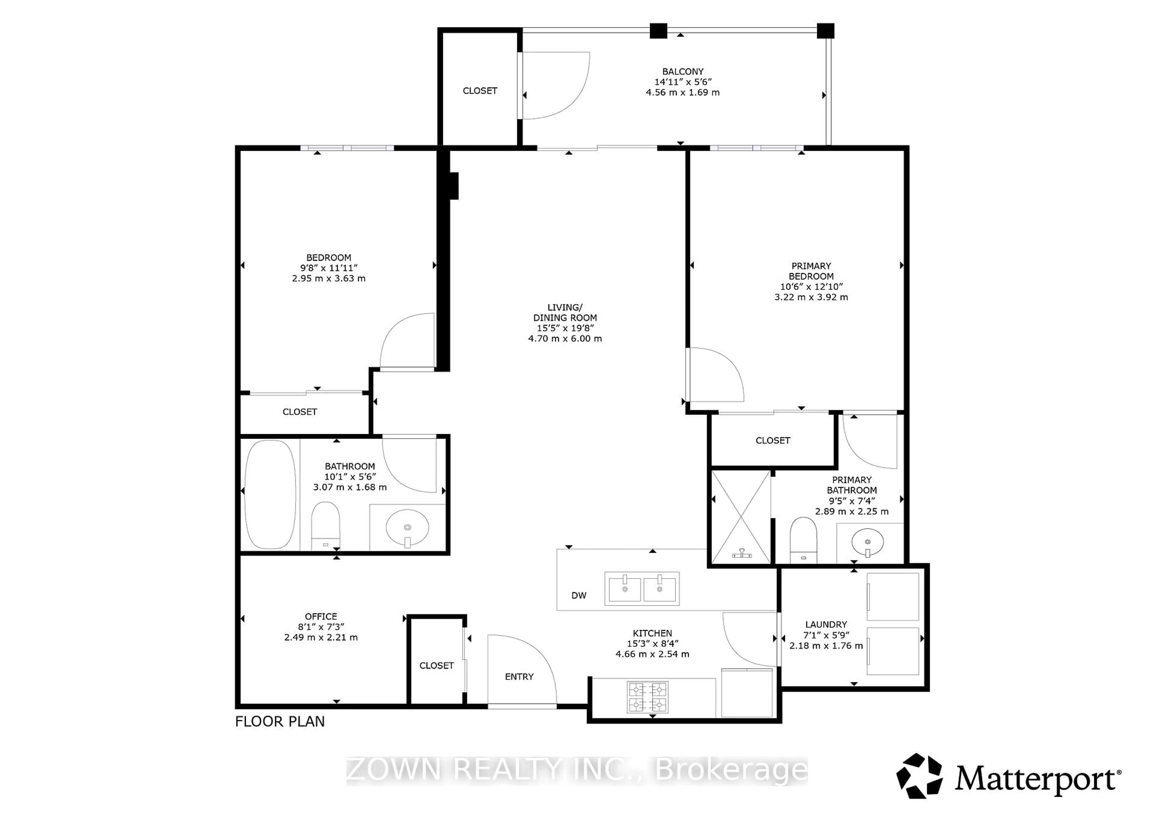 Floor plan for 60 Mendelssohn St #103, Toronto Ontario M1L 0G9