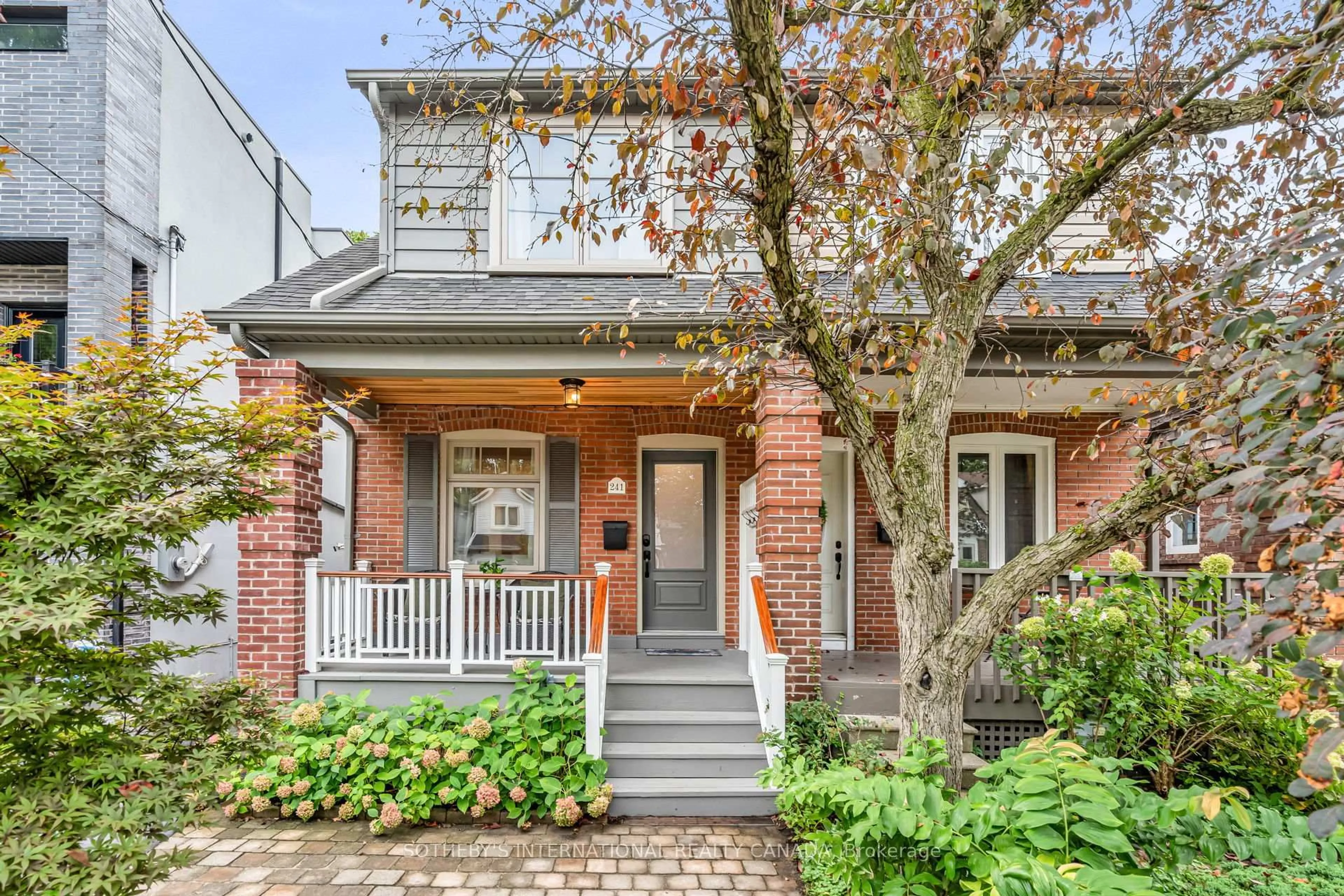 Home with brick exterior material, street for 241 Springdale Blvd, Toronto Ontario M4C 1Z8