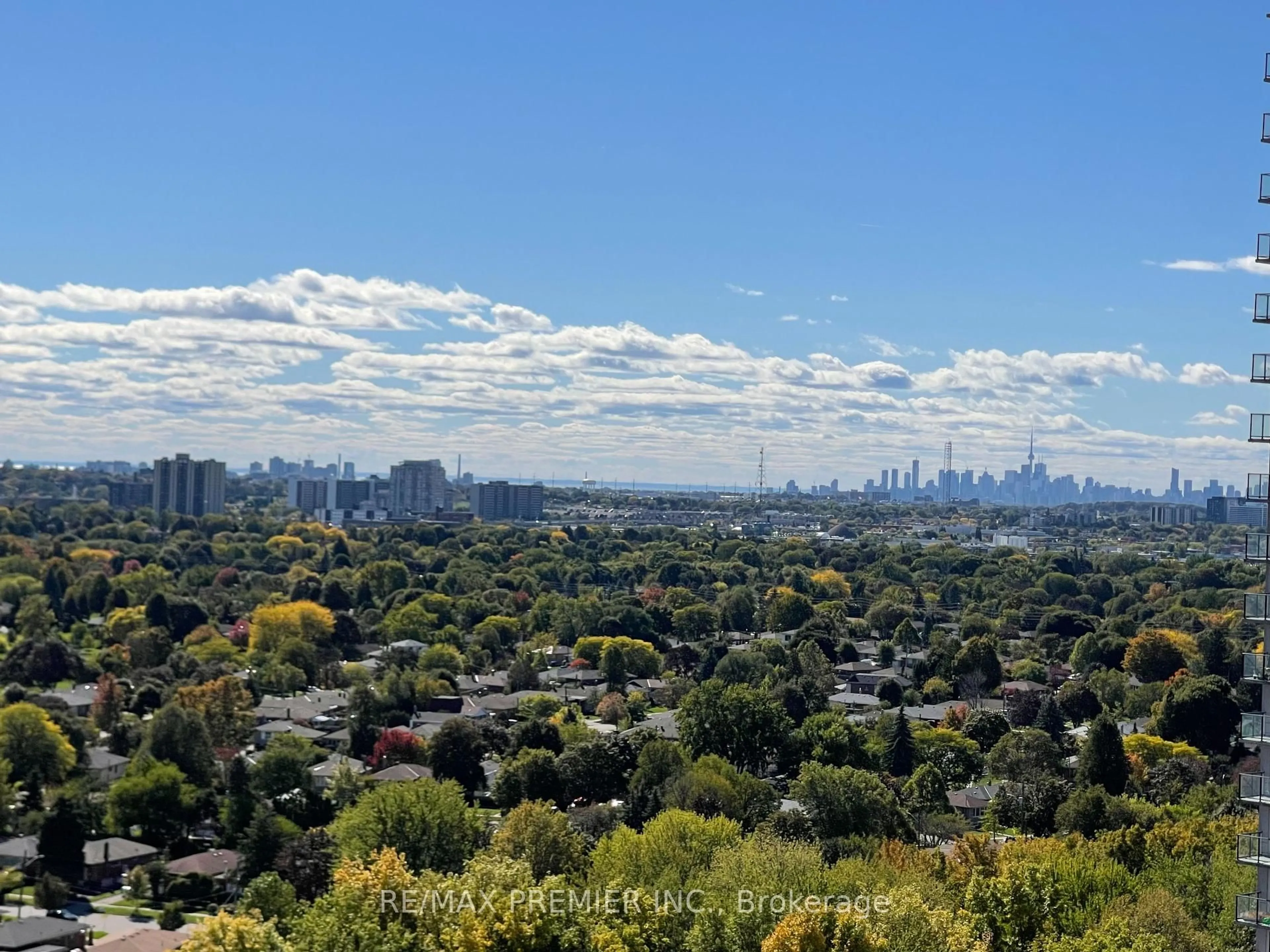 A pic from outside/outdoor area/front of a property/back of a property/a pic from drone, city buildings view from balcony for 61 Town Centre Crt #2103, Toronto Ontario M1P 5C5