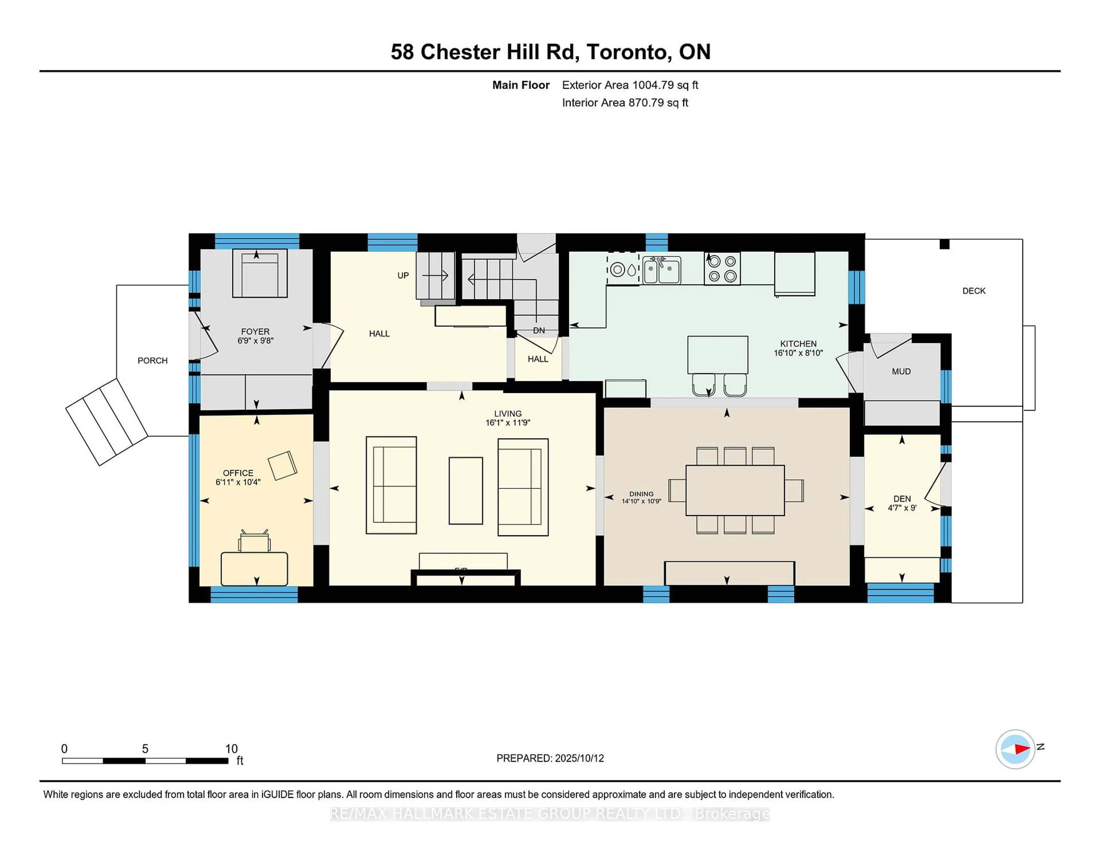 Floor plan for 58 Chester Hill Rd, Toronto Ontario M4K 1X3