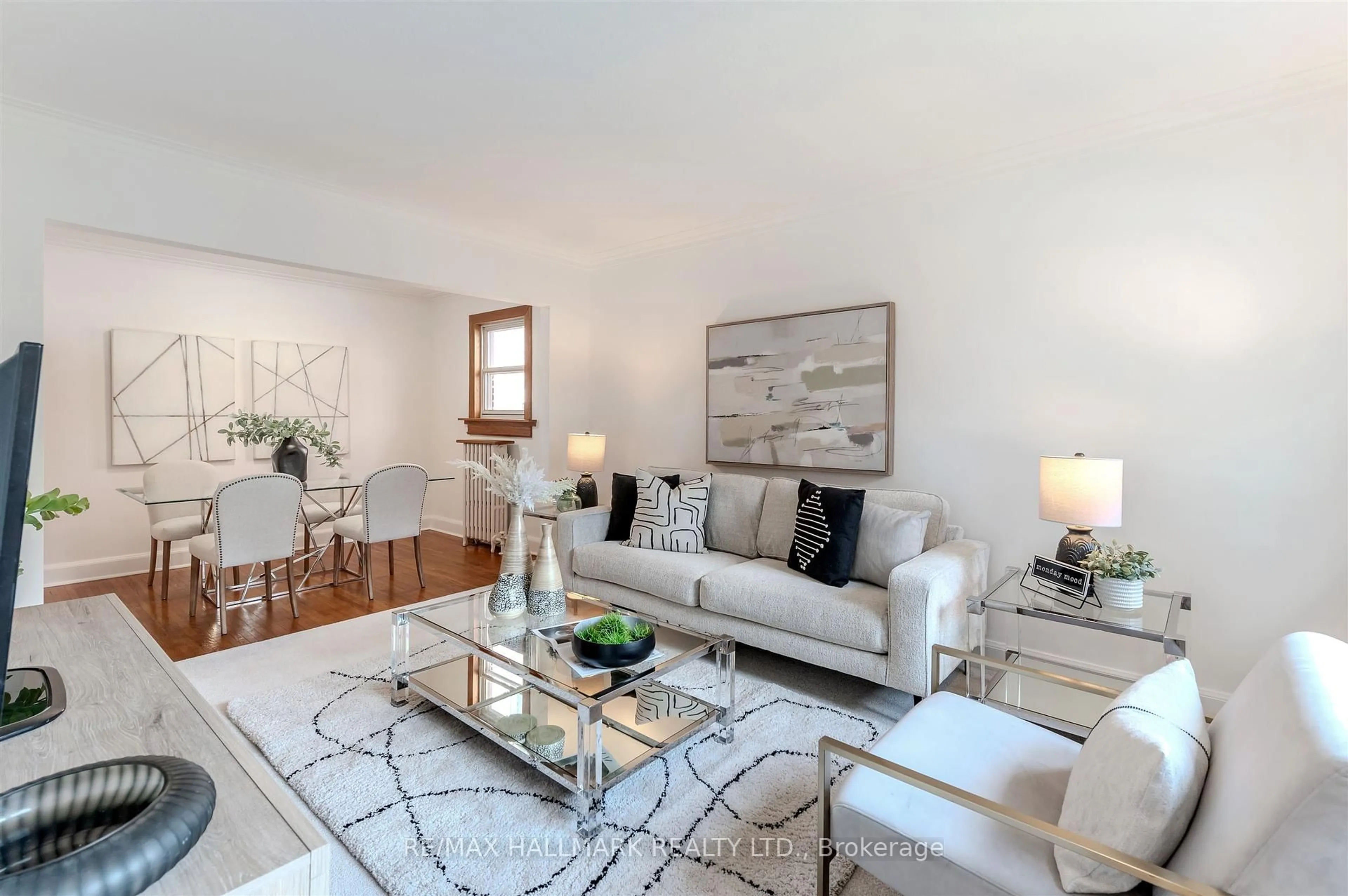Living room with furniture, unknown for 64 Denvale Rd, Toronto Ontario M4B 3B8