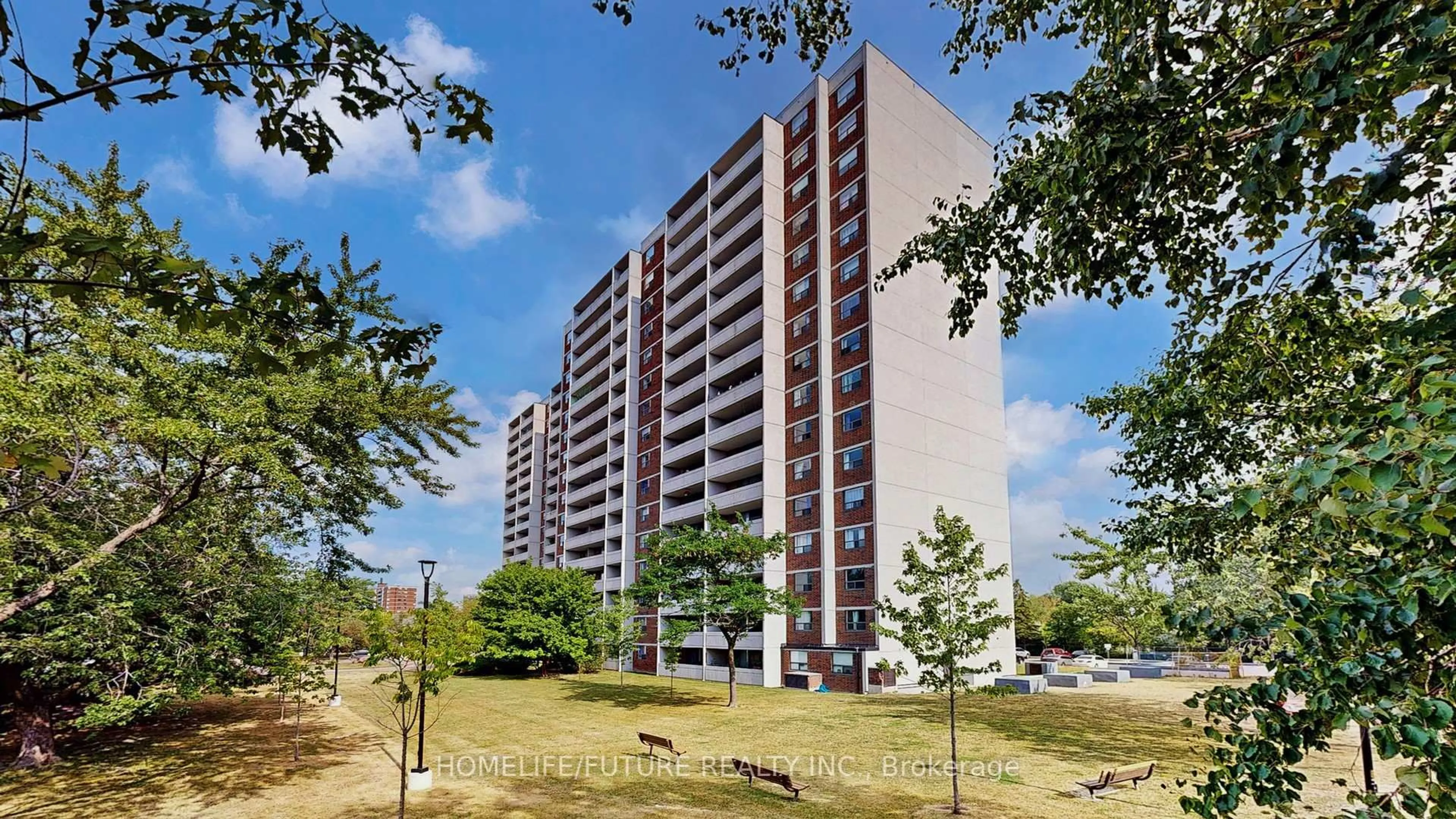 A pic from outside/outdoor area/front of a property/back of a property/a pic from drone, building for 301 Prudential Dr #1212, Toronto Ontario M1P 4V3