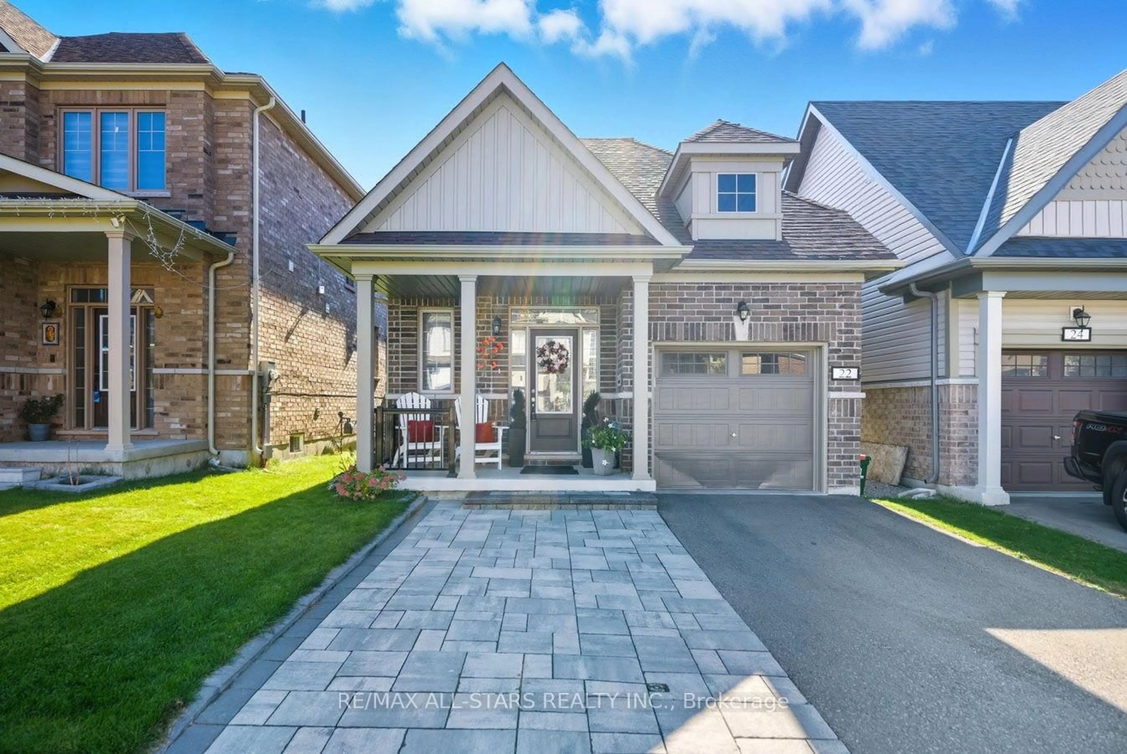 Home with brick exterior material, street for 22 Doctor Archer Dr, Scugog Ontario L9L 0A9