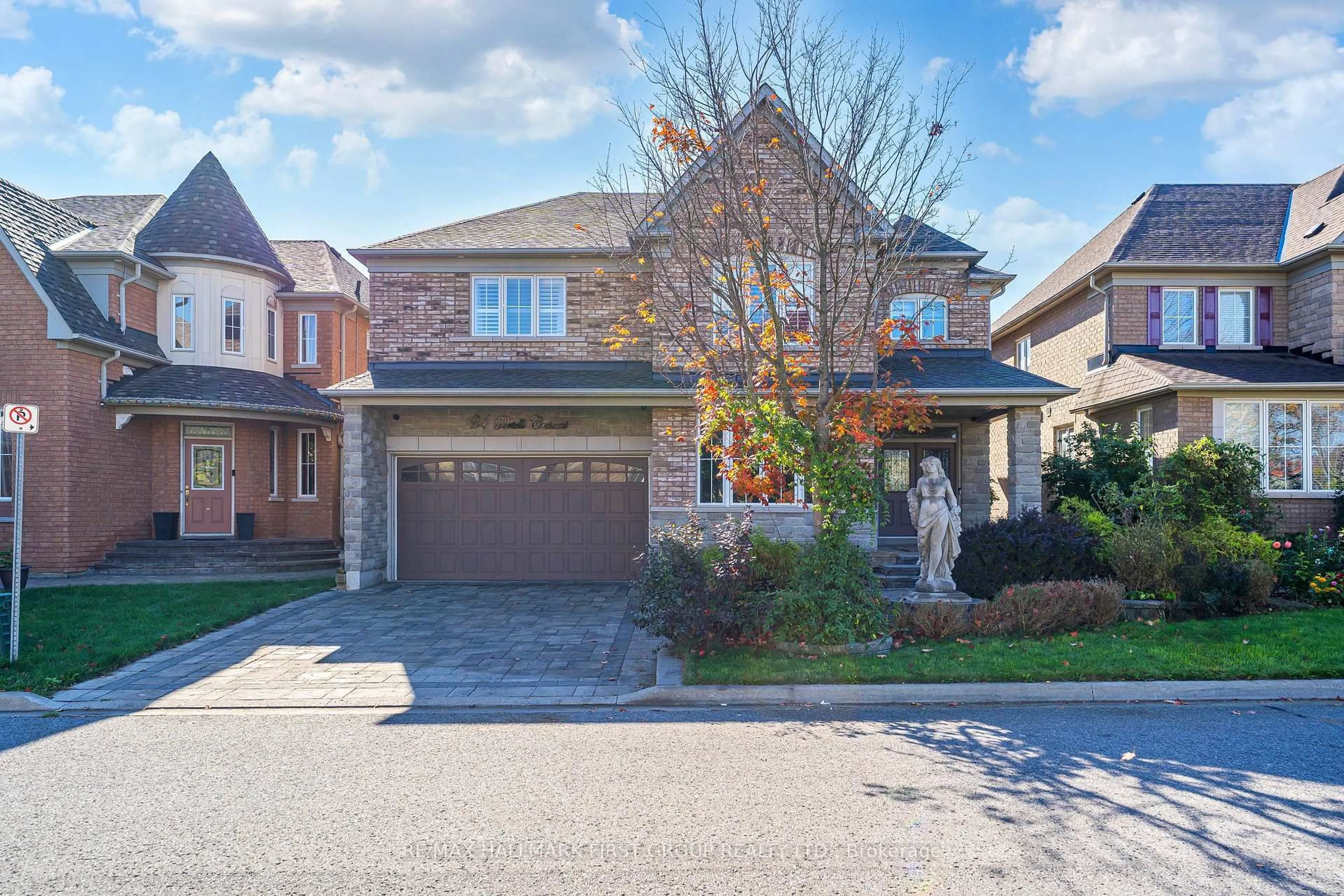 Home with brick exterior material, street for 24 Portelli Cres, Ajax Ontario L1Z 0C3