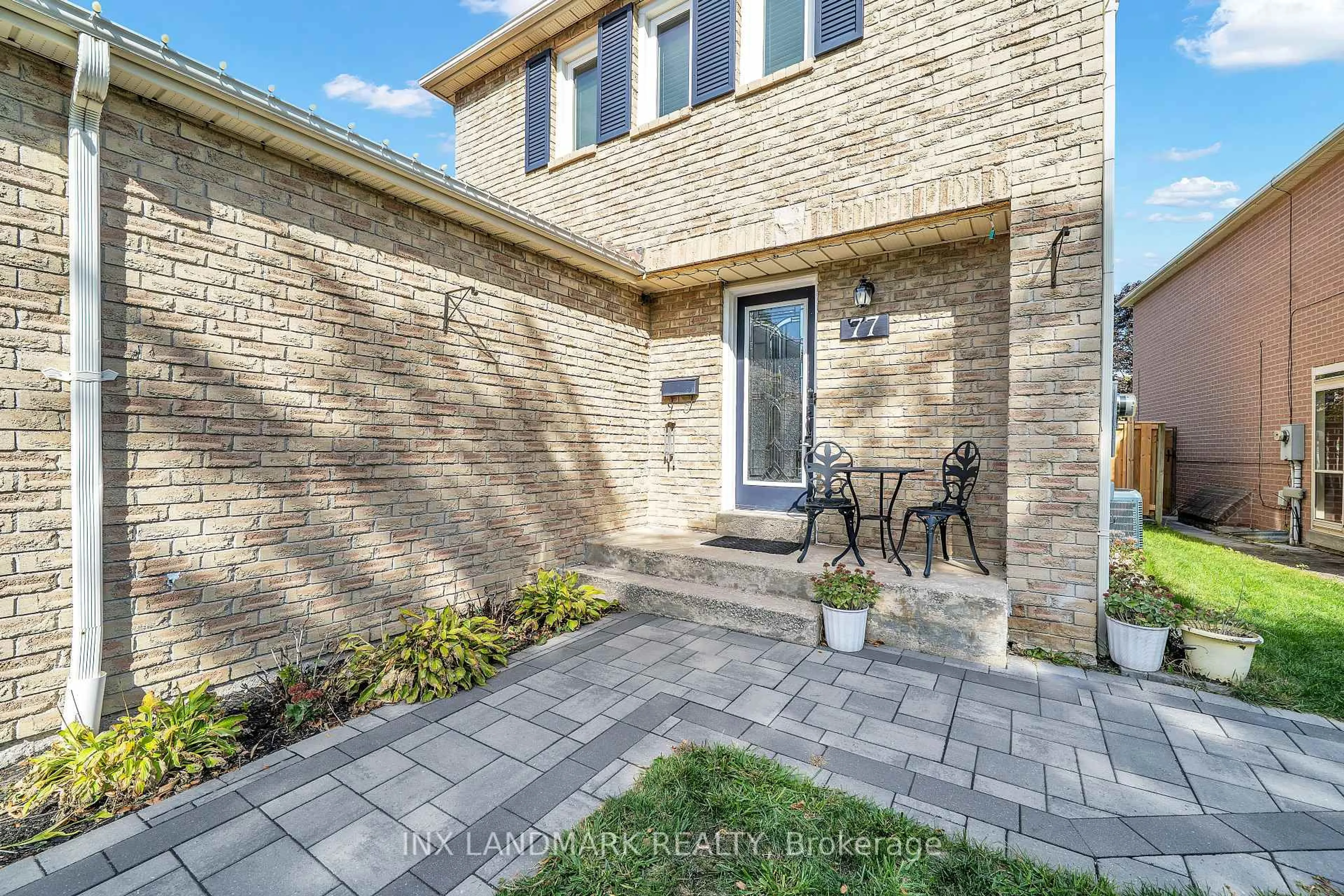 Home with brick exterior material, street for 77 Radford Dr, Ajax Ontario L1T 2E2