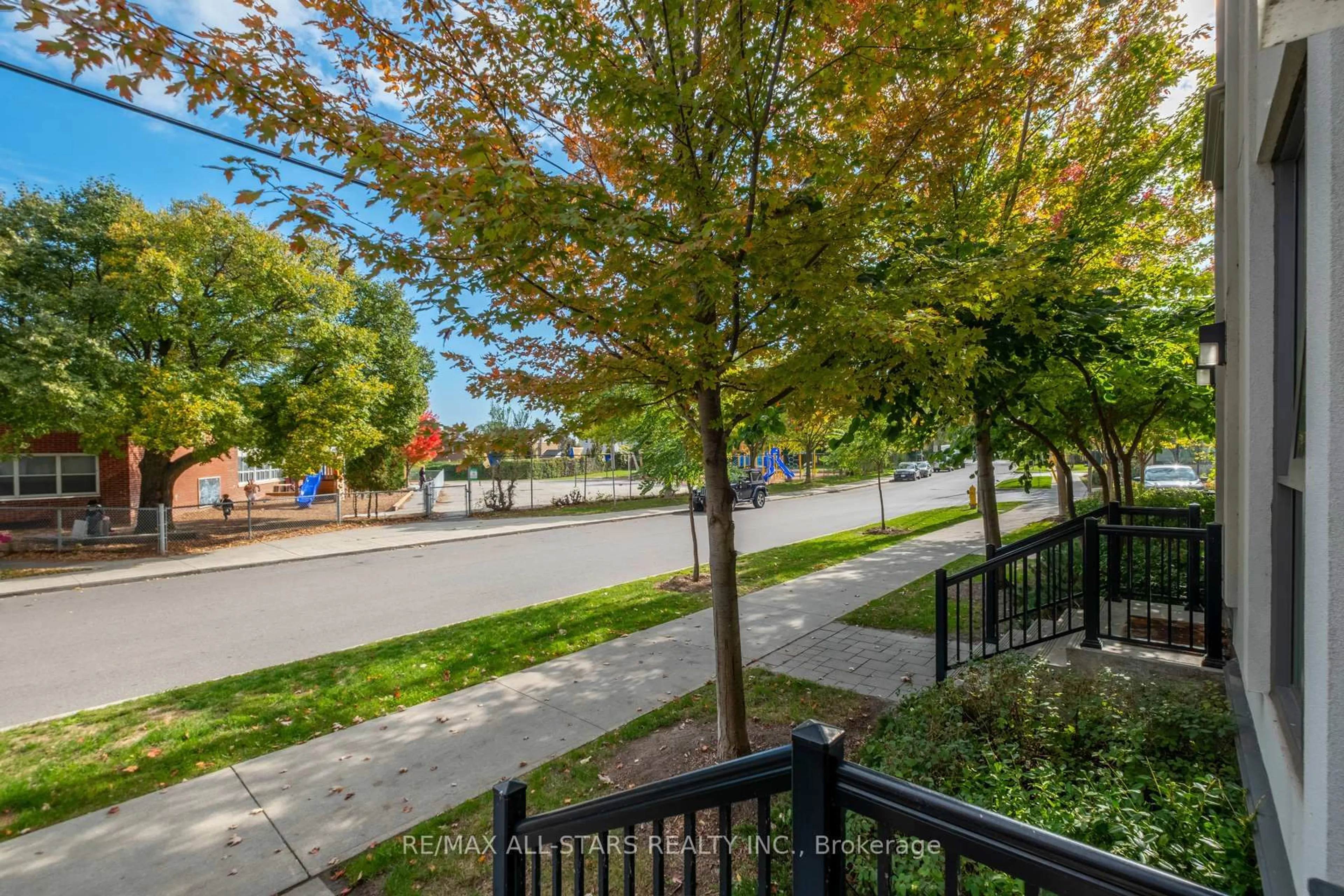 Patio, street for 22 East Haven Dr ##106, Toronto Ontario M1N 1T8