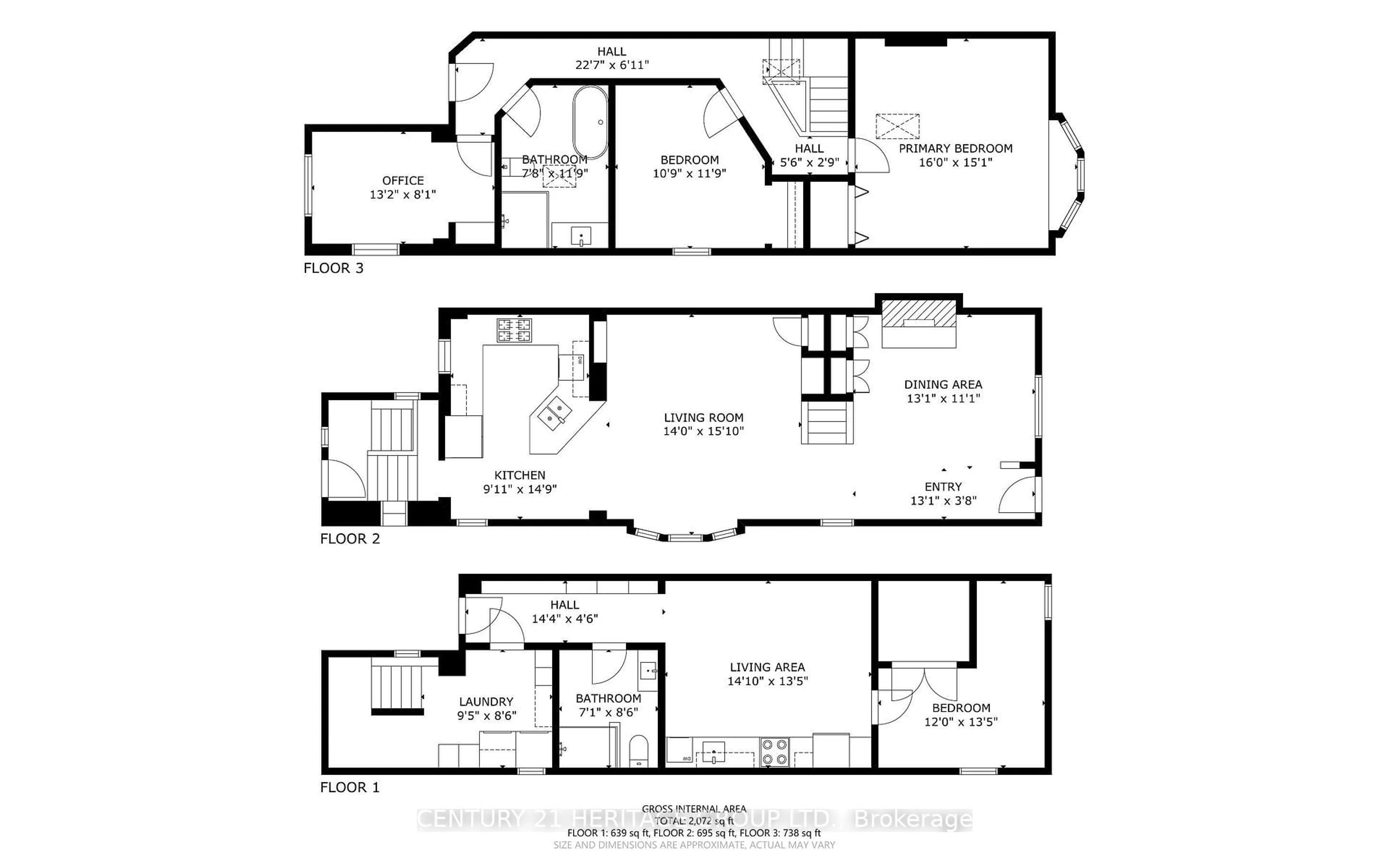 Floor plan for 4 Orchard Park Blvd, Toronto Ontario M4L 3E2