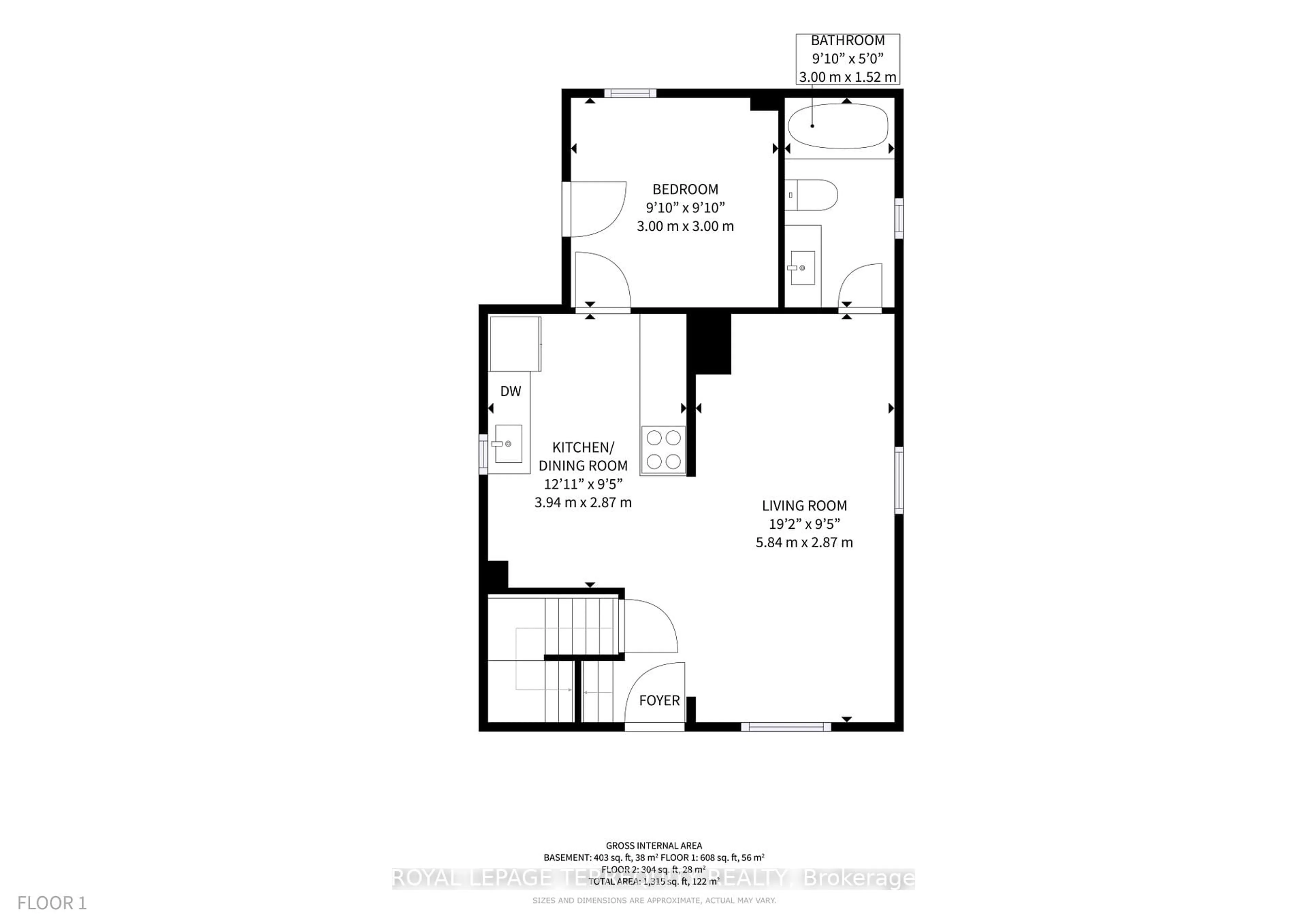 Floor plan for 104 Park Rd, Oshawa Ontario L1J 4G9