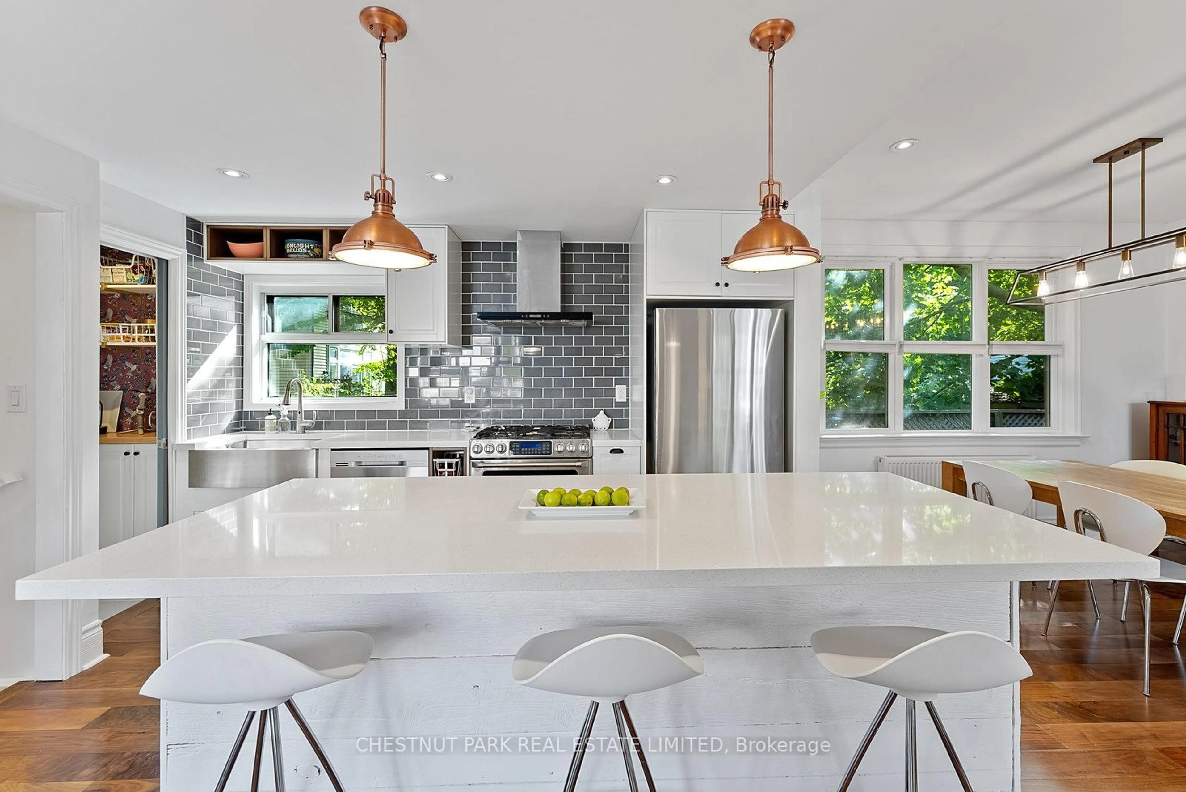 Contemporary kitchen, ceramic/tile floor for 85 Eastwood Rd, Toronto Ontario M4L 2C7