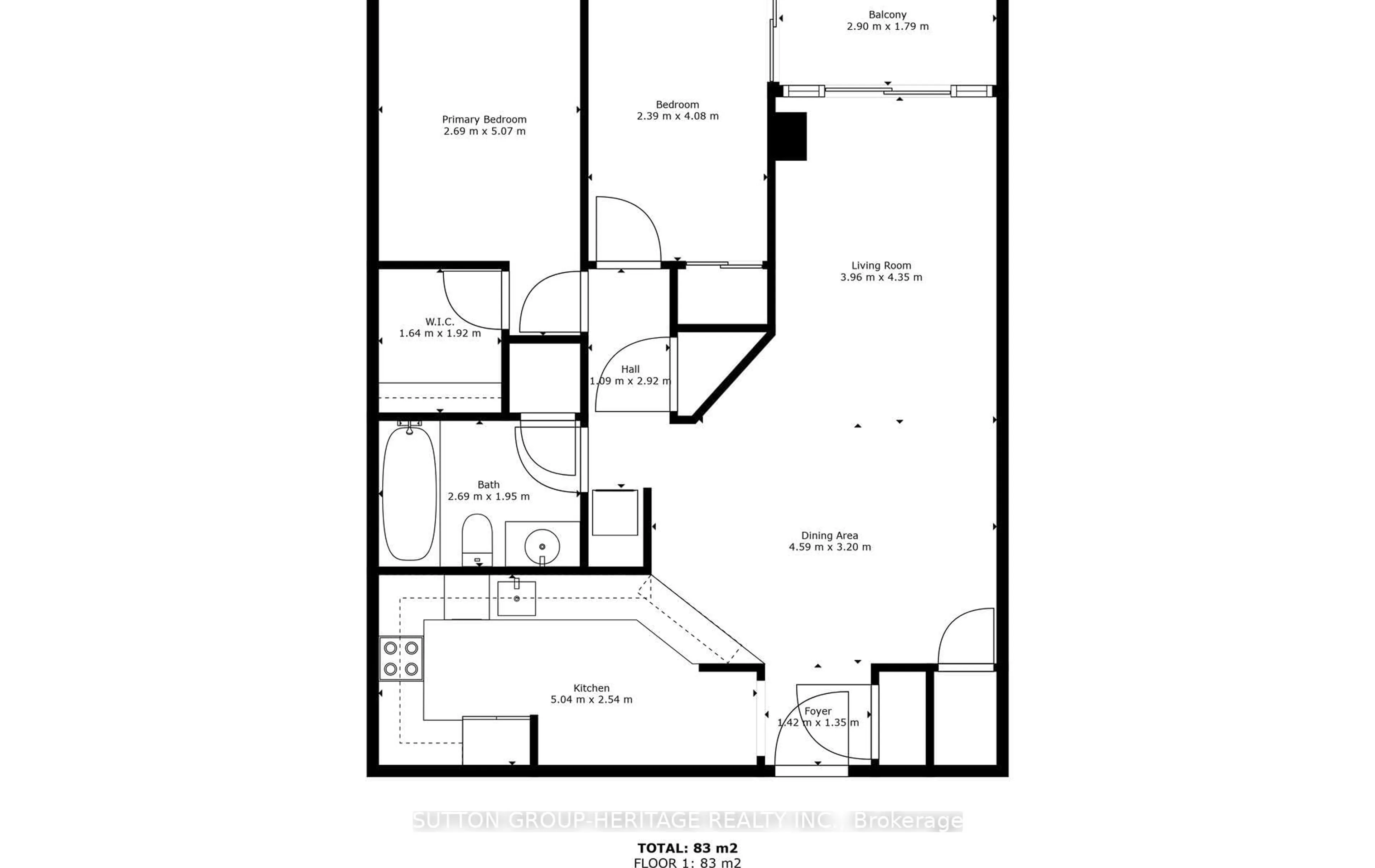 Floor plan for 45 Cumberland Lane #311, Ajax Ontario L1S 7K3