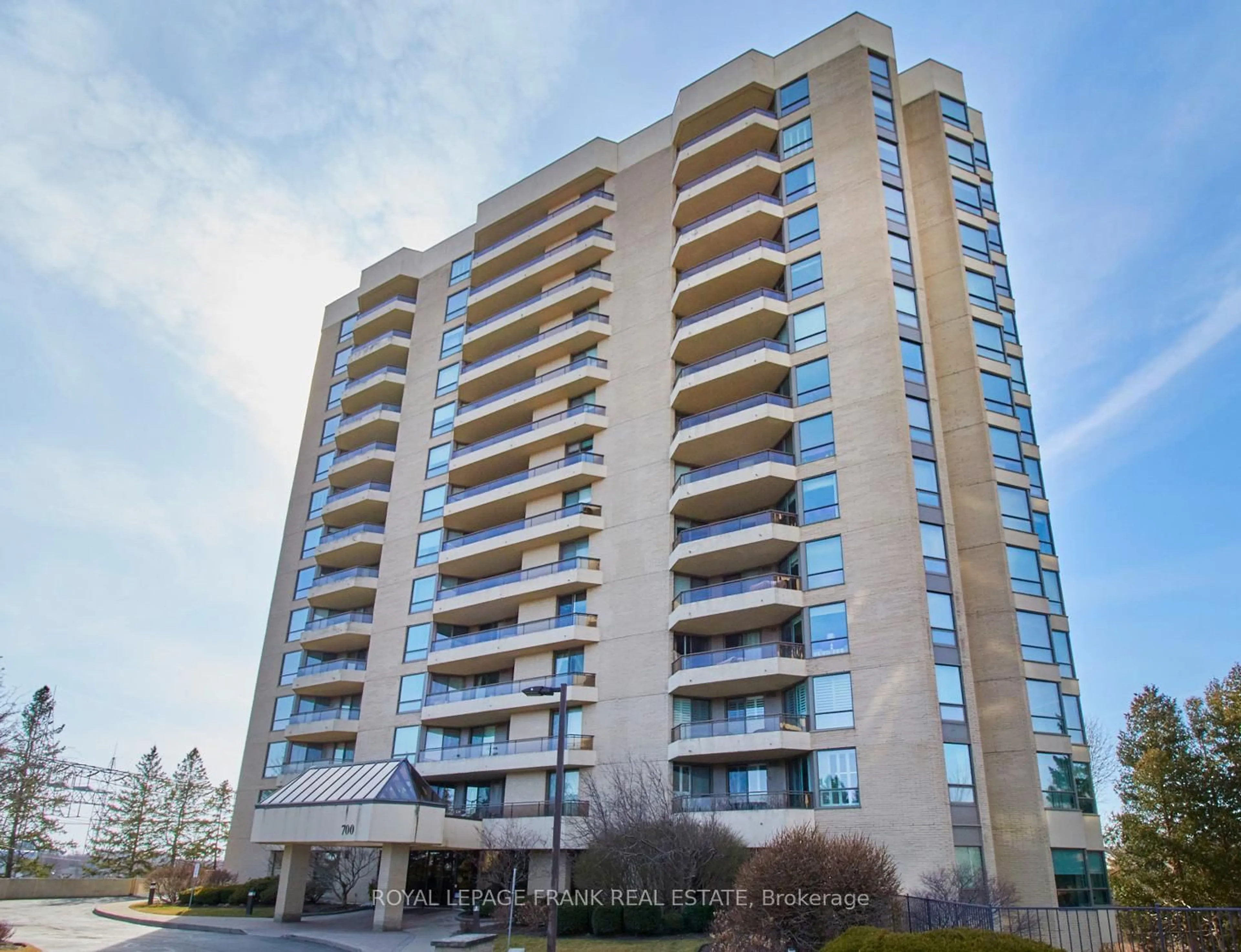 A pic from outside/outdoor area/front of a property/back of a property/a pic from drone, building for 700 Wilson Rd #1205, Oshawa Ontario L1G 7T5