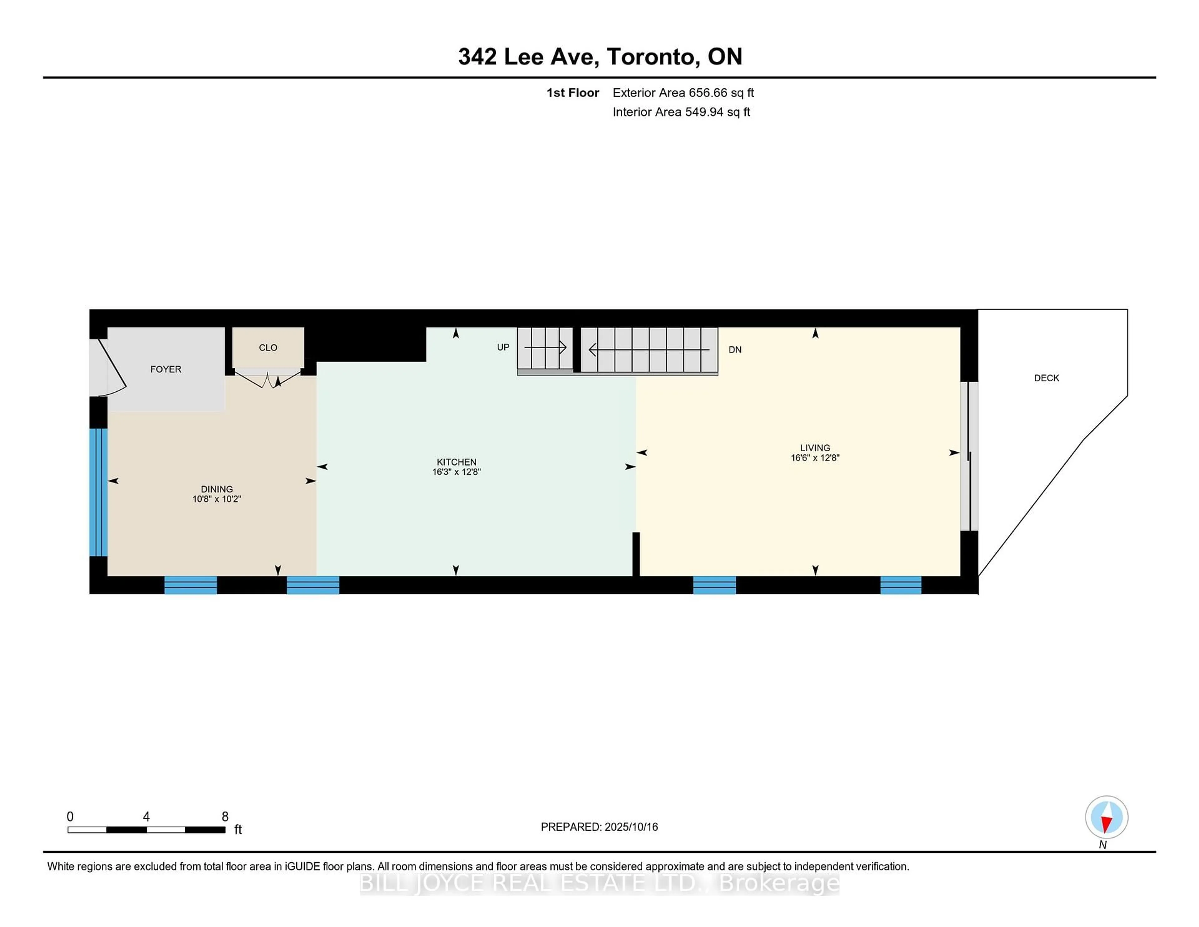 Floor plan for 342 Lee Ave, Toronto Ontario M4E 2P8