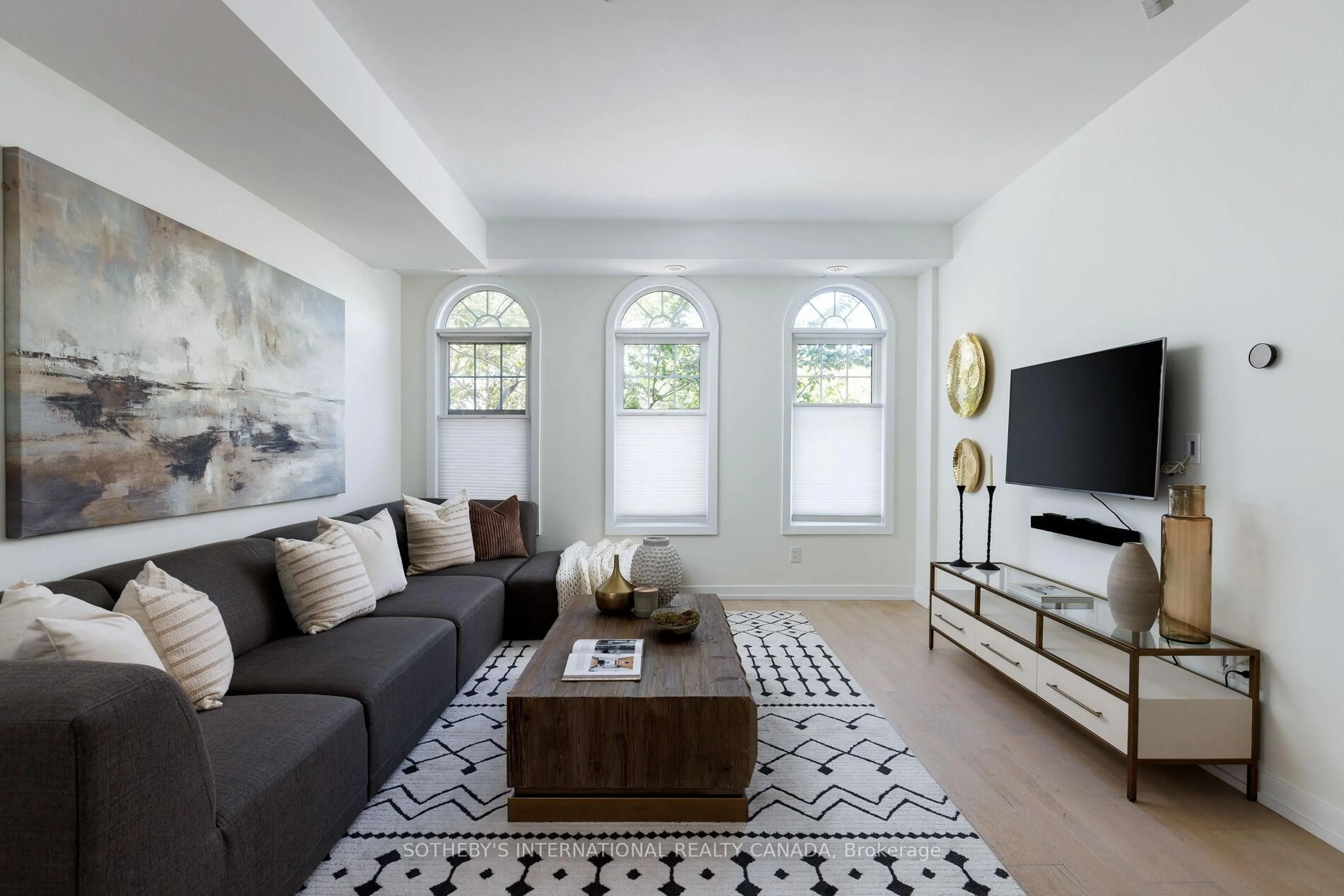 Living room with furniture, unknown for 140 Broadview Ave #29, Toronto Ontario M4M 0A8