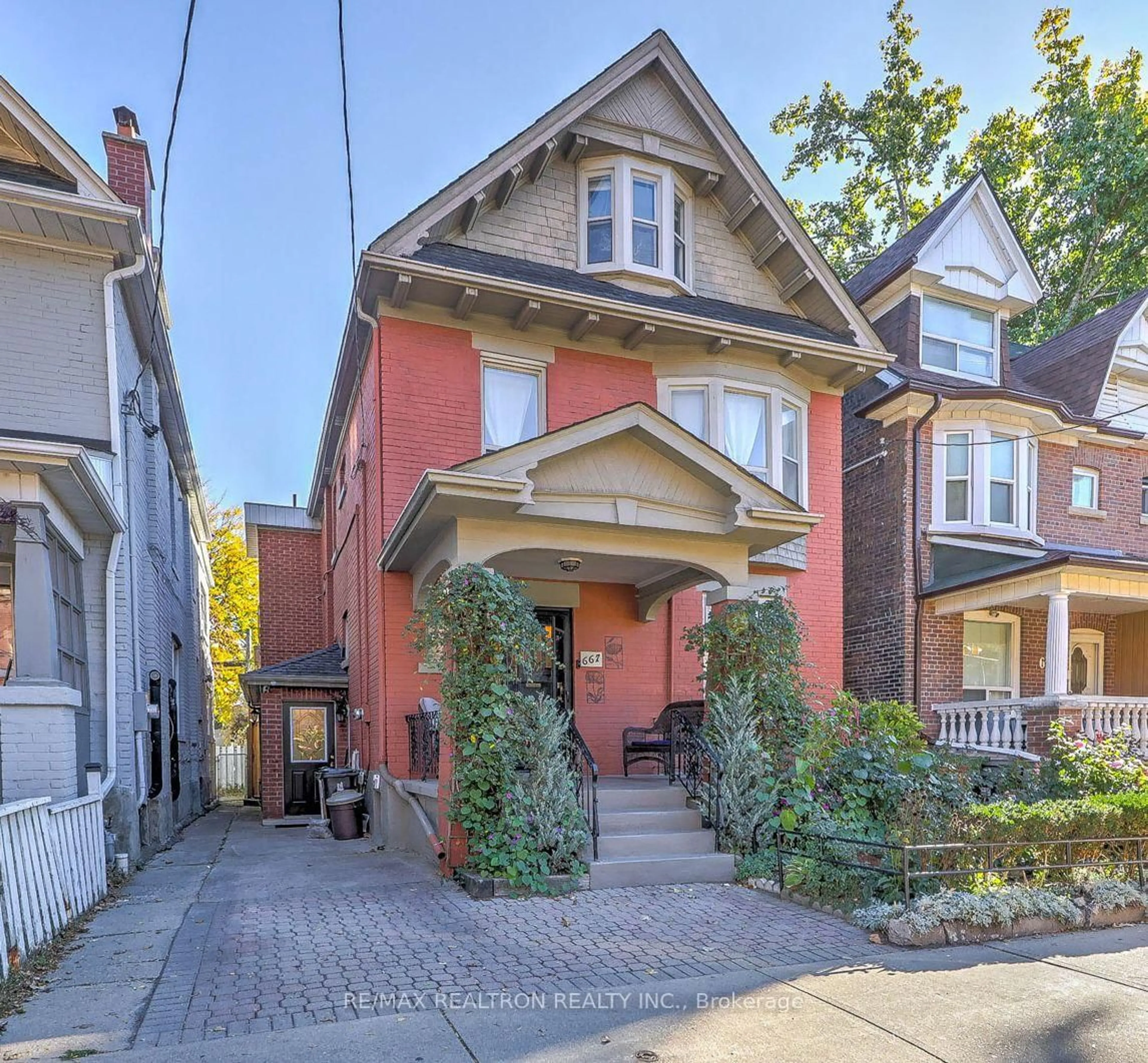 Home with brick exterior material, street for 667 Pape Ave, Toronto Ontario M4K 3S4