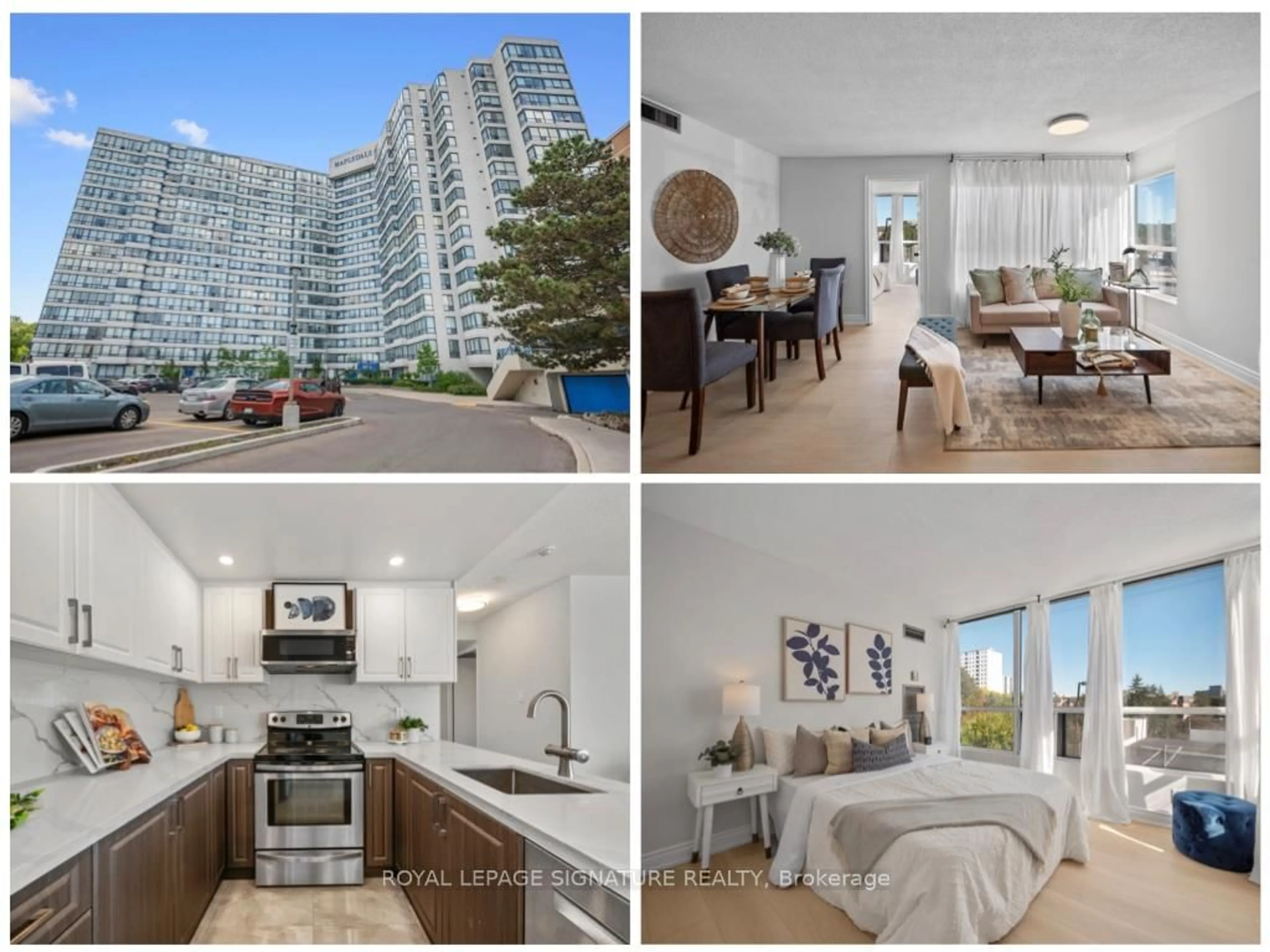 Living room with furniture, wood/laminate floor for 3050 Ellesmere Rd #519, Toronto Ontario M1E 5E6