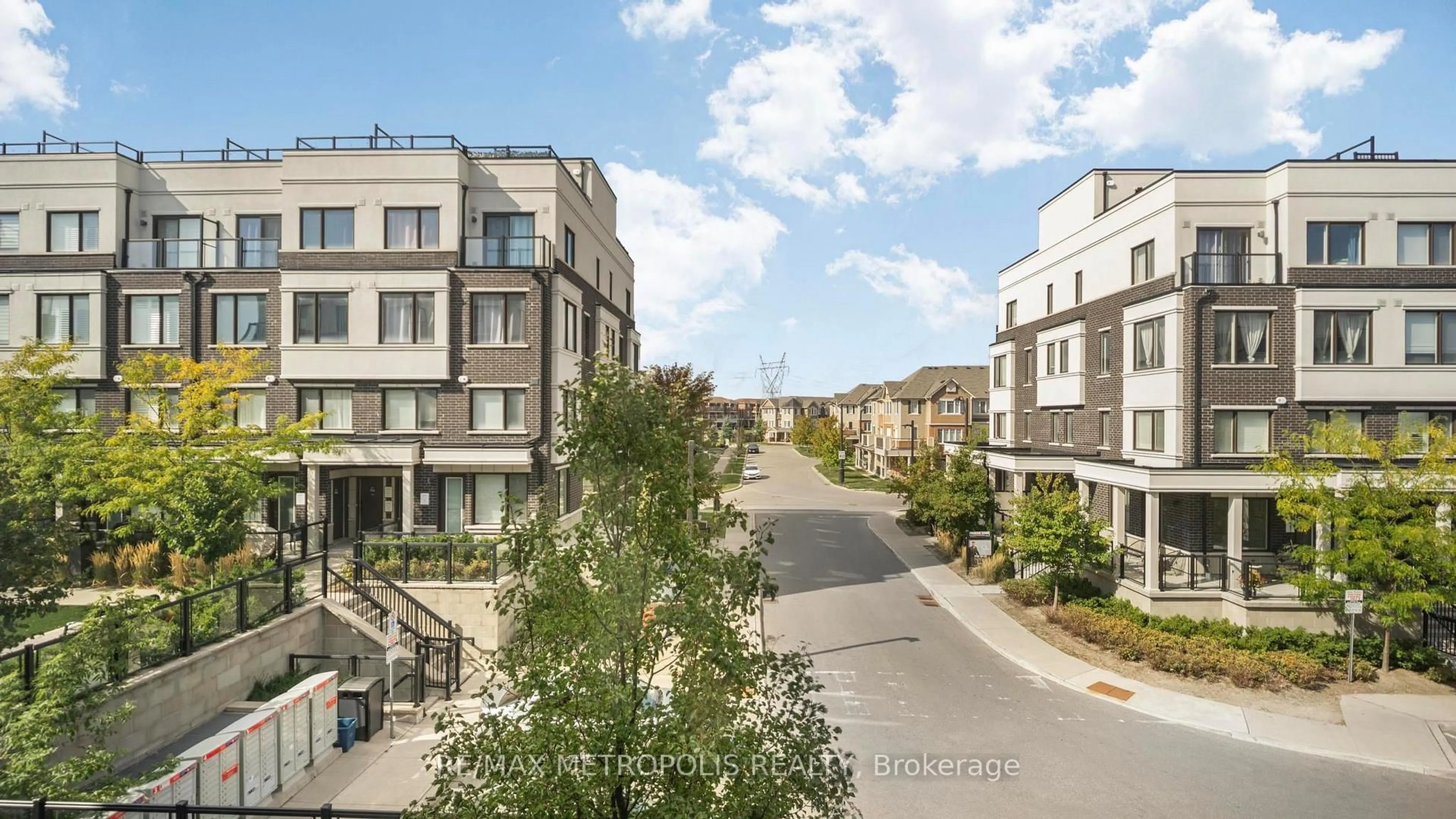 A pic from outside/outdoor area/front of a property/back of a property/a pic from drone, city buildings view from balcony for 1711 Pure Springs Blvd #506, Pickering Ontario L1X 0E3