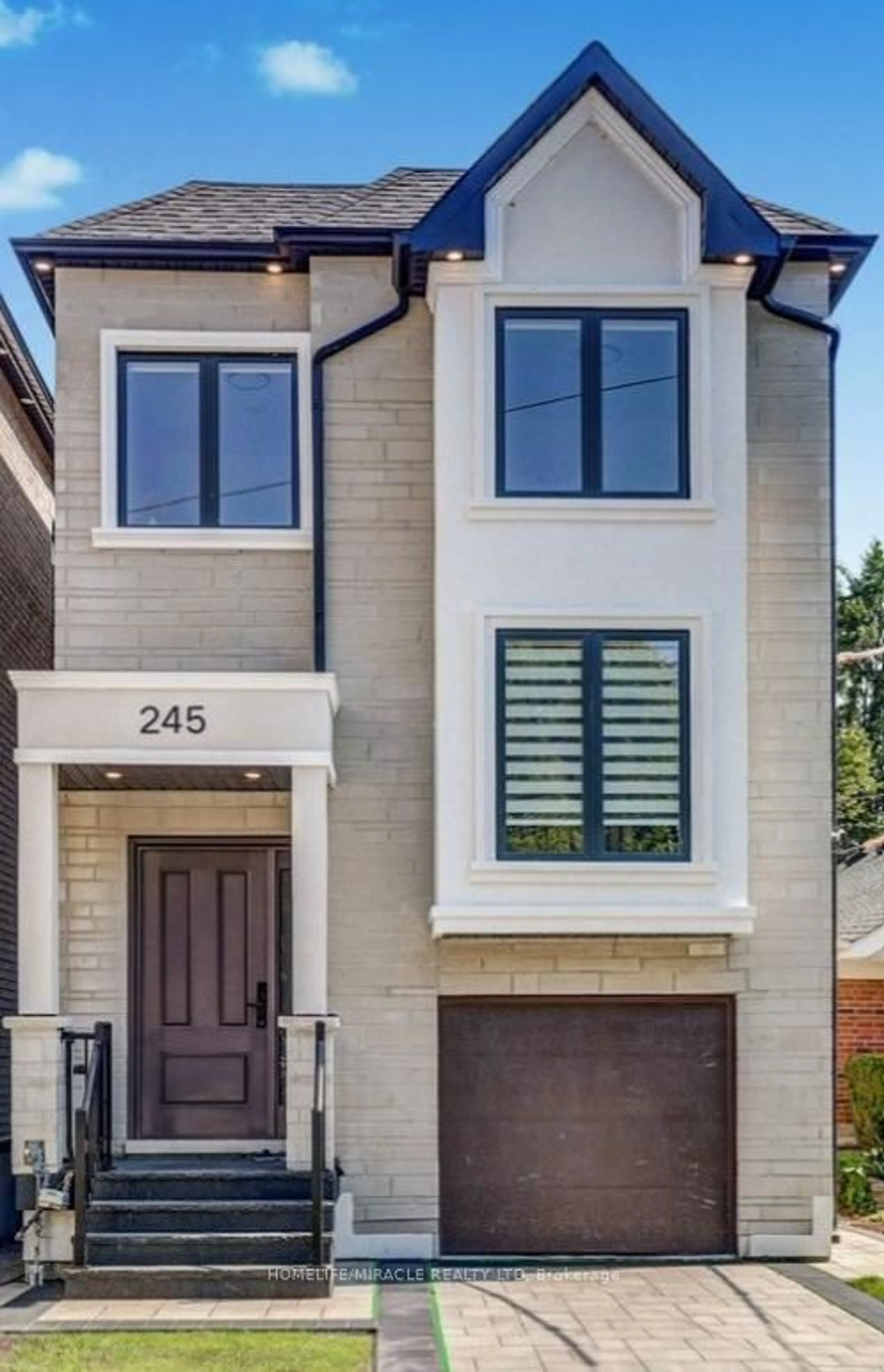 Home with brick exterior material, street for 245 Ferris Rd, Toronto Ontario M4B 1H2