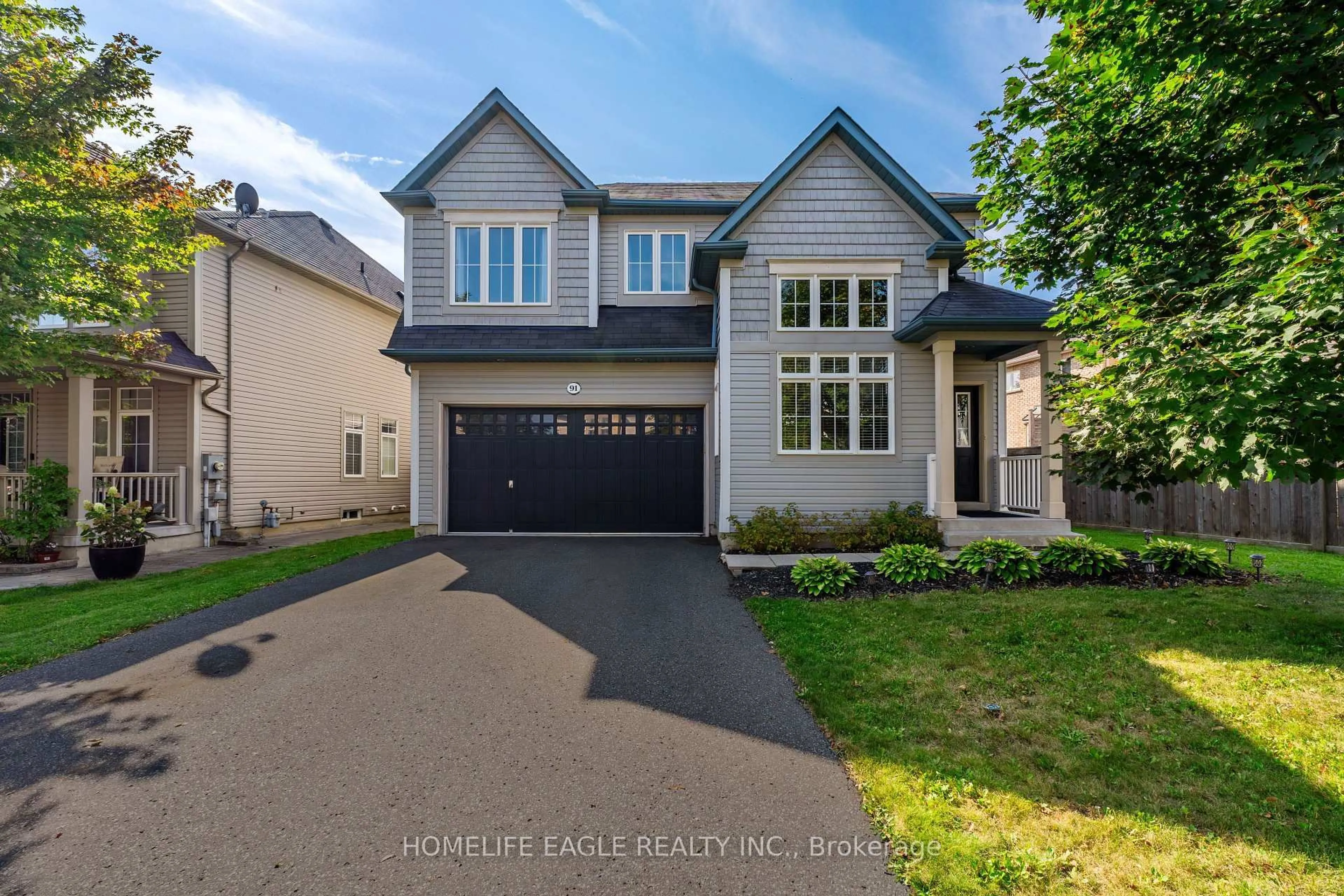 Home with vinyl exterior material, street for 91 Eclipse Pl, Oshawa Ontario L1L 0B6
