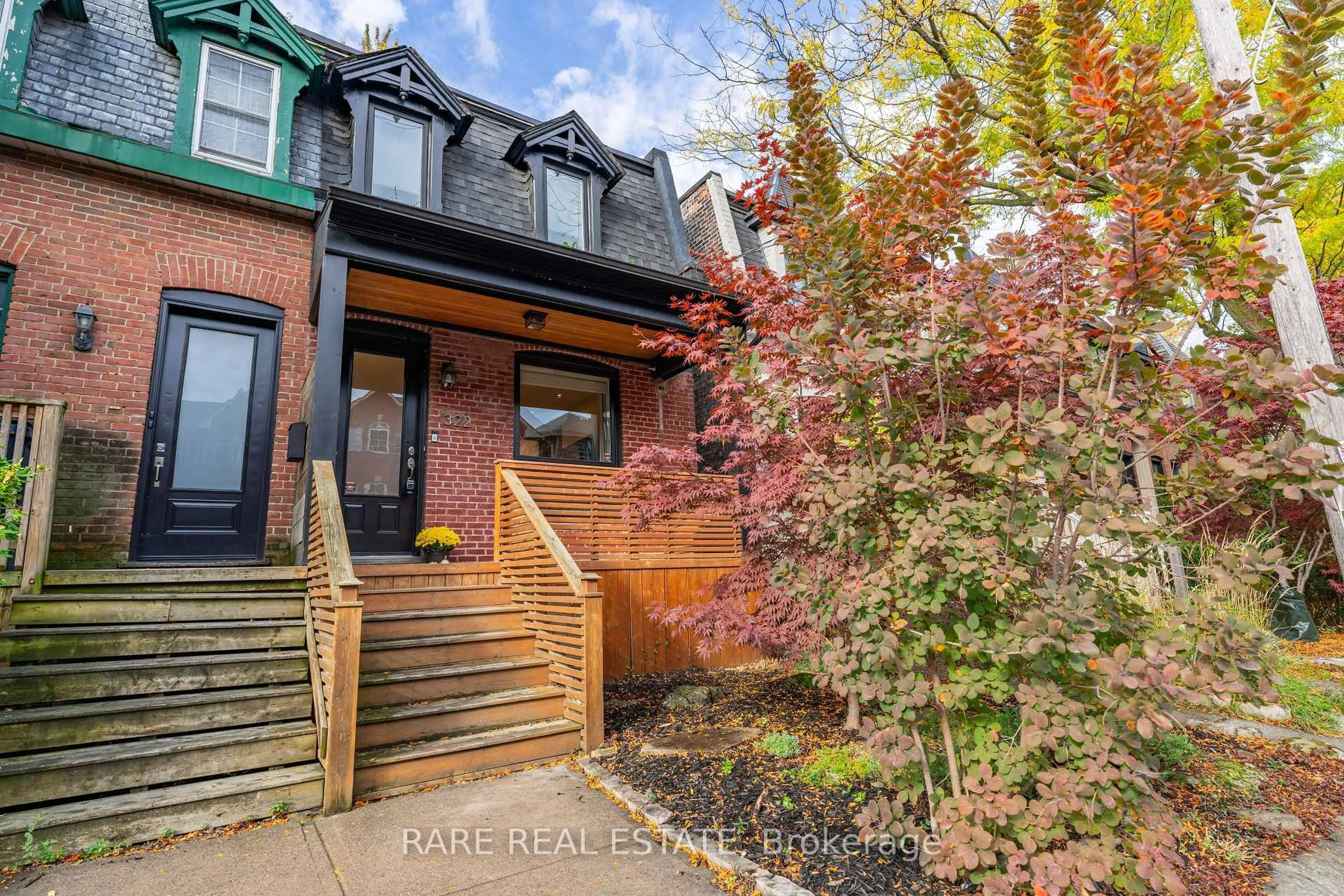 Home with brick exterior material, street for 322 Logan Ave, Toronto Ontario M4M 2N7