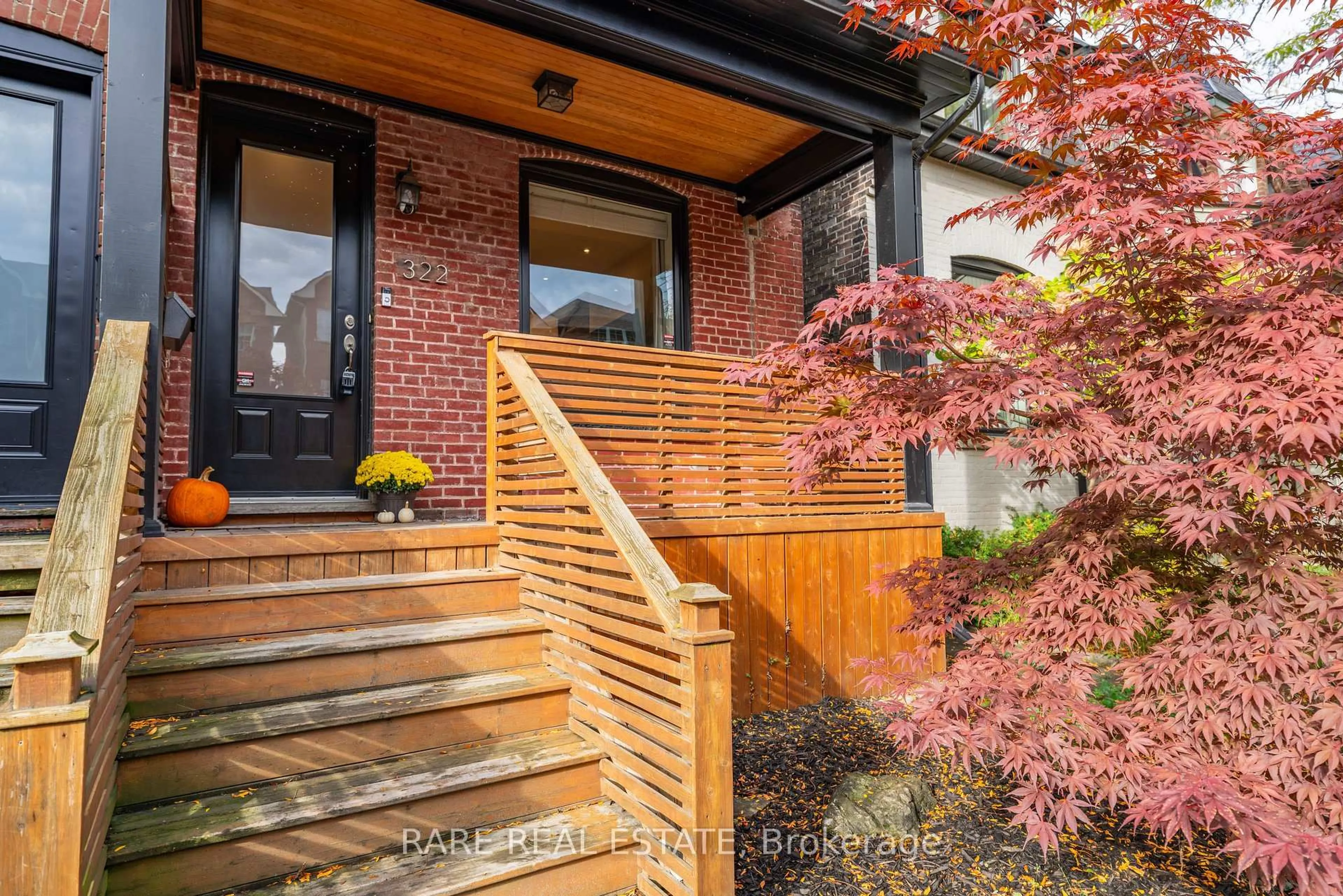 Home with brick exterior material, street for 322 Logan Ave, Toronto Ontario M4M 2N7