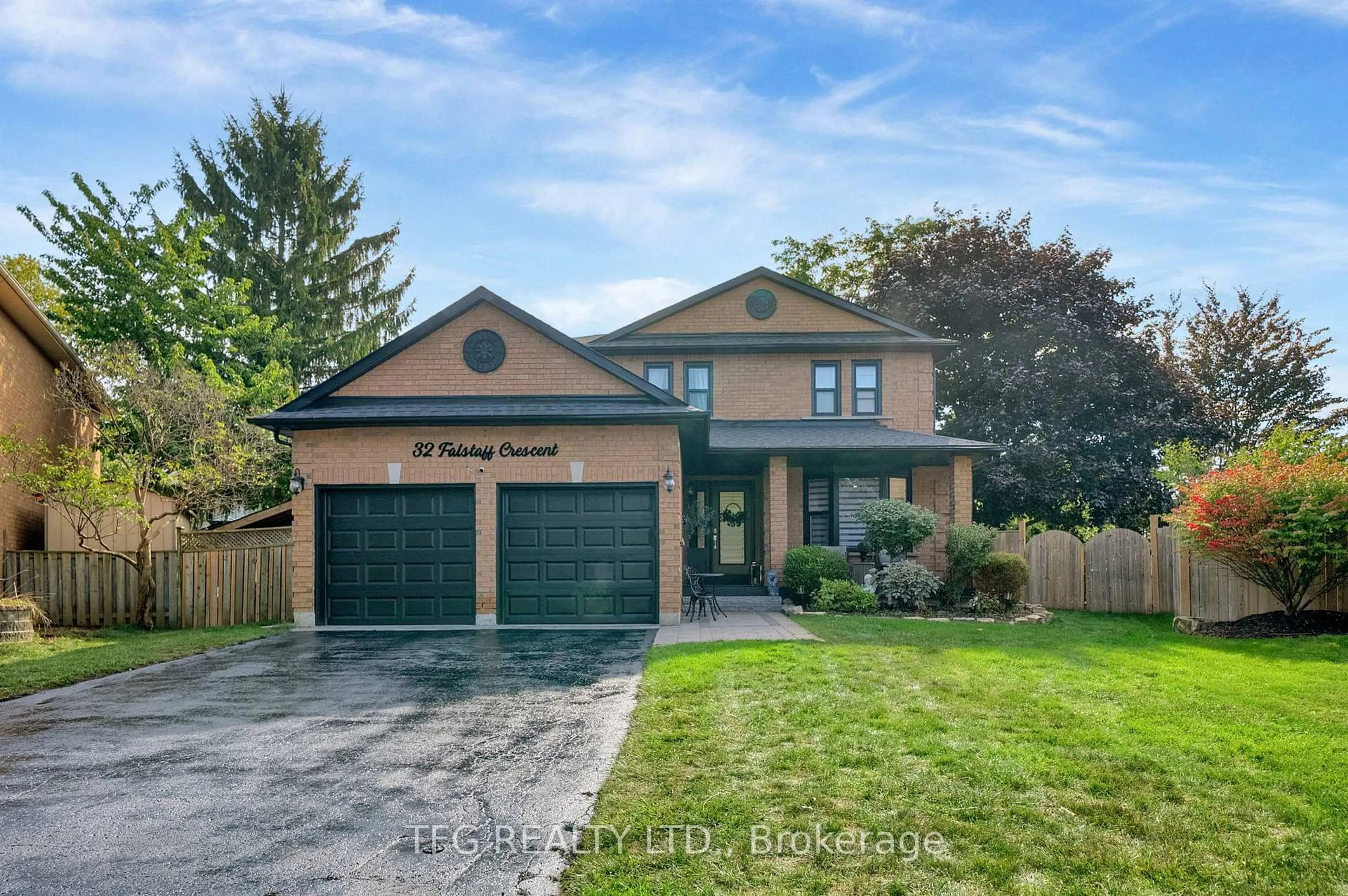 Home with brick exterior material, street for 32 Falstaff Cres, Whitby Ontario L1R 1W3