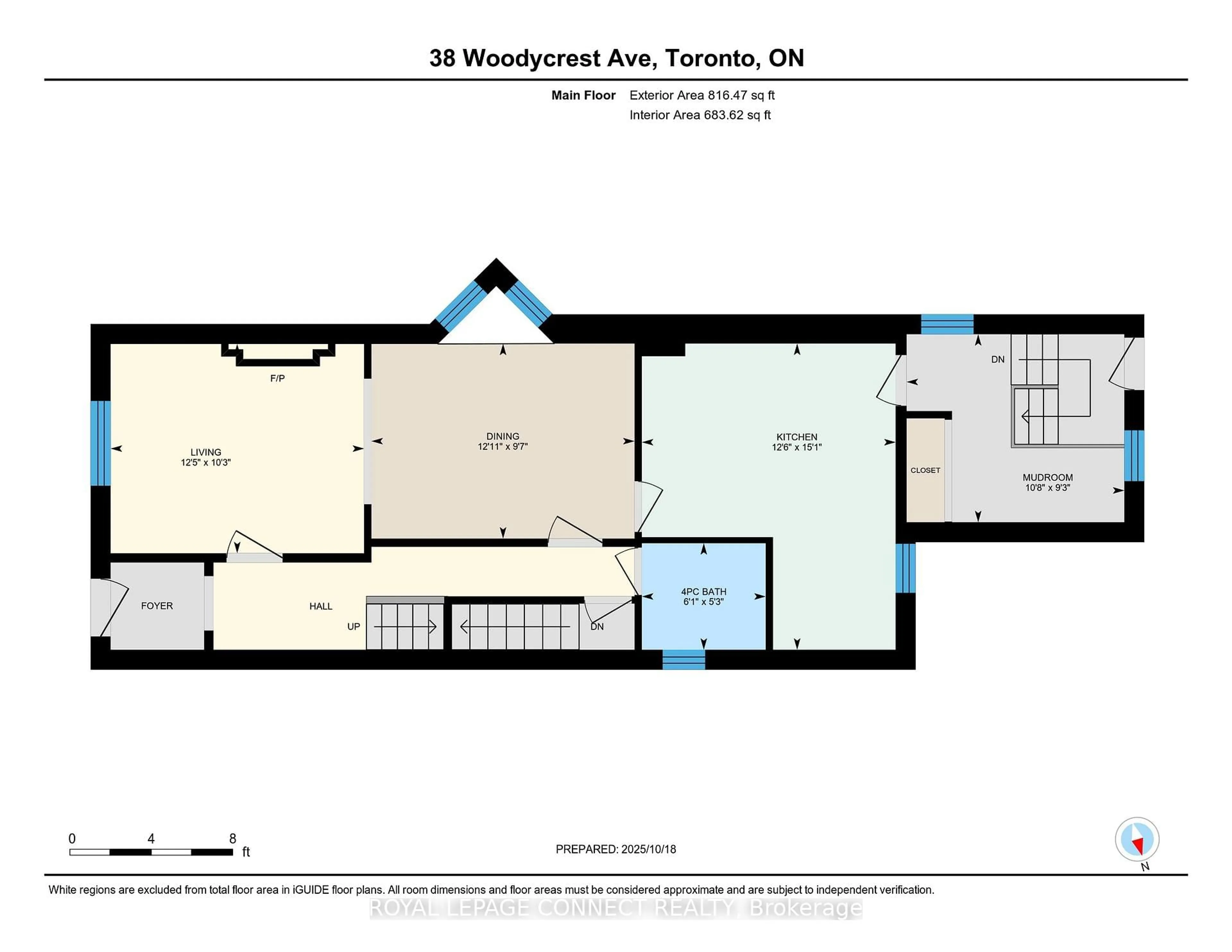 Floor plan for 38 Woodycrest Ave, Toronto Ontario M4J 3A7