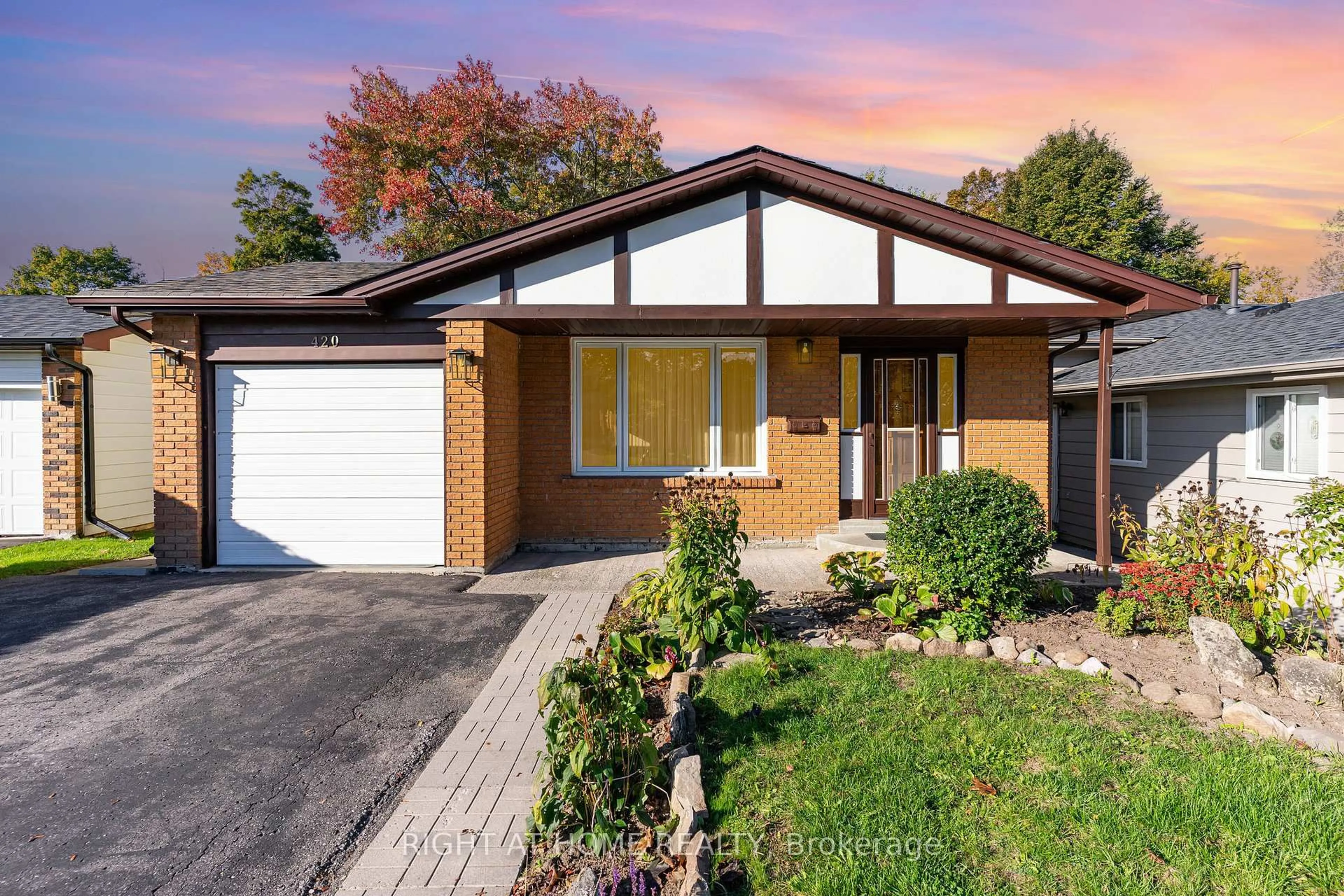 Home with brick exterior material, street for 420 Safari Dr, Oshawa Ontario L1K 1B6